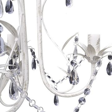vidaXL Deckenleuchten Gant Glas-Deckenleuchte Kronleuchter 2 Stk Elegantes Weiß