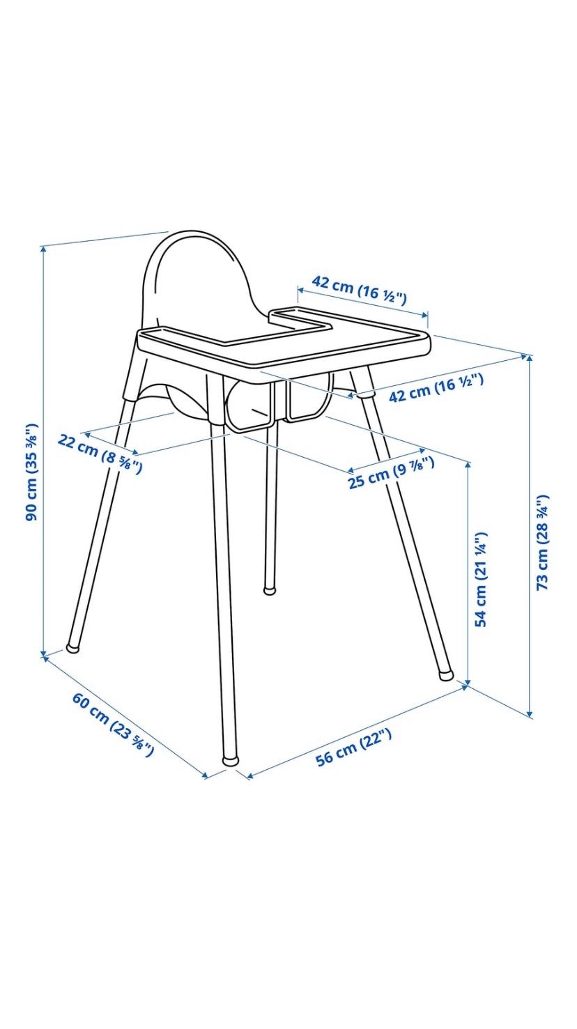 IKEA Kinderstuhl IKEA ANTILOP Kinderstuhl mit Tablett