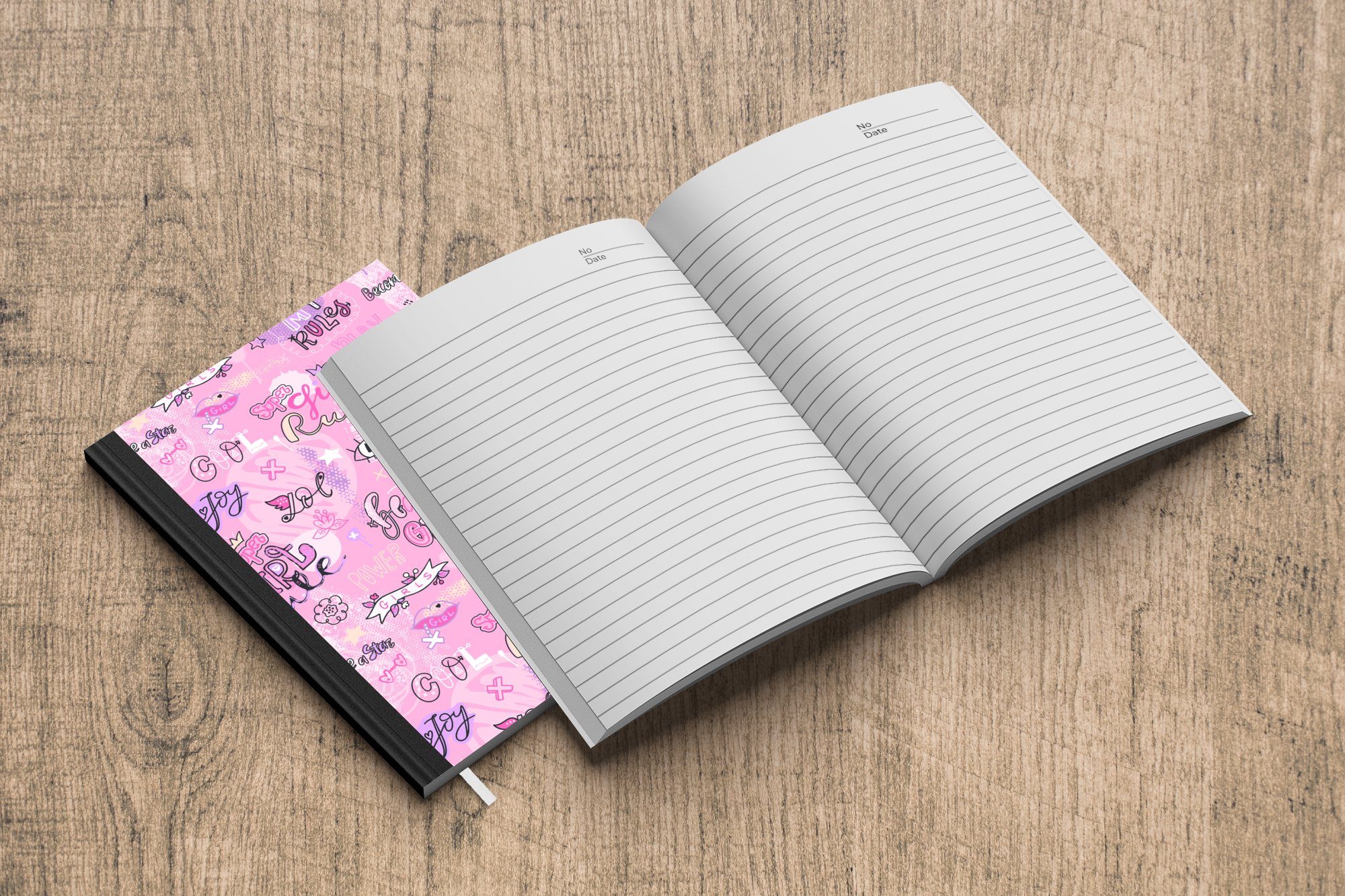 Haushaltsbuch Muster, 98 Seiten, Mädchen Merkzettel, Zitate - - Notizbuch Teenager Notizheft, - Journal, Tagebuch, A5, - Rosa MuchoWow