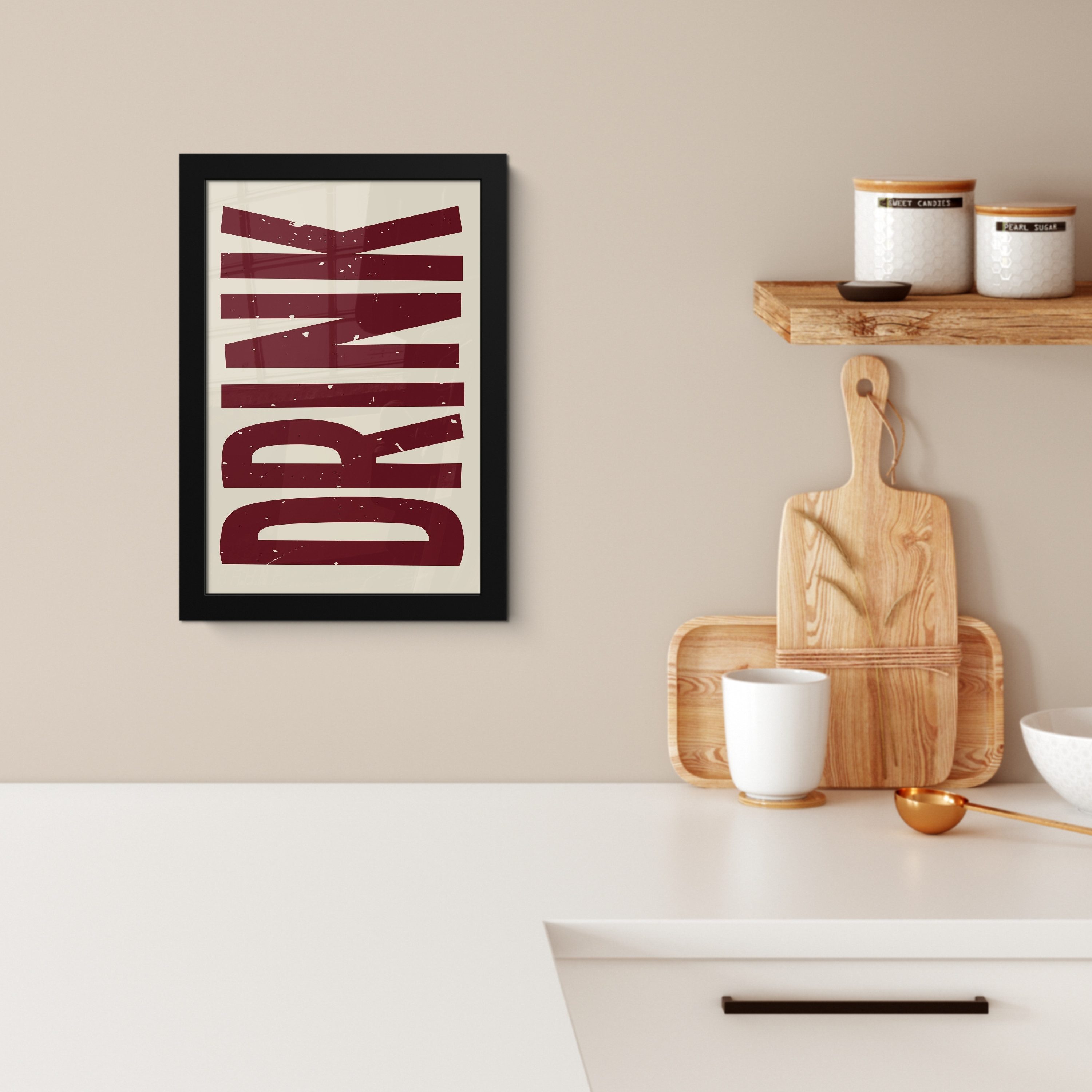 MuchoWow Poster Rot - Weinlese - günstig online kaufen