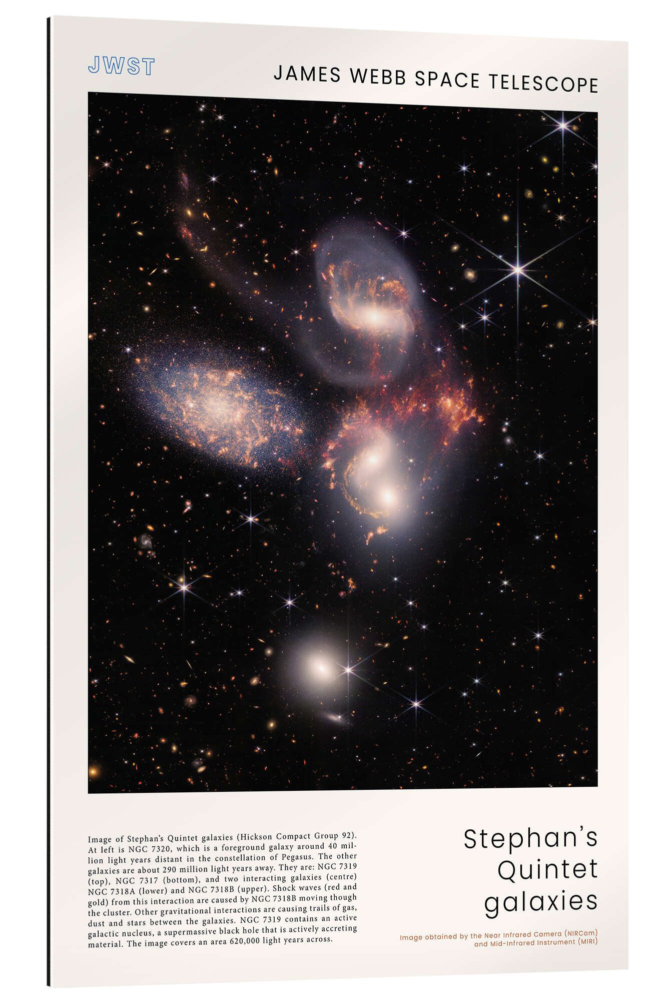 Wandbild JWST - Stephan's Quintet galaxies