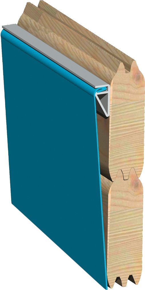 Karibu Achteckpool PALMA Set D BxLxH: 358x569x124 cm, mit Sonnendeck und 2 Eck-Terrassen (Set, 9-tlg), 38 mm starke Holzbohlen aus Fichtenholz