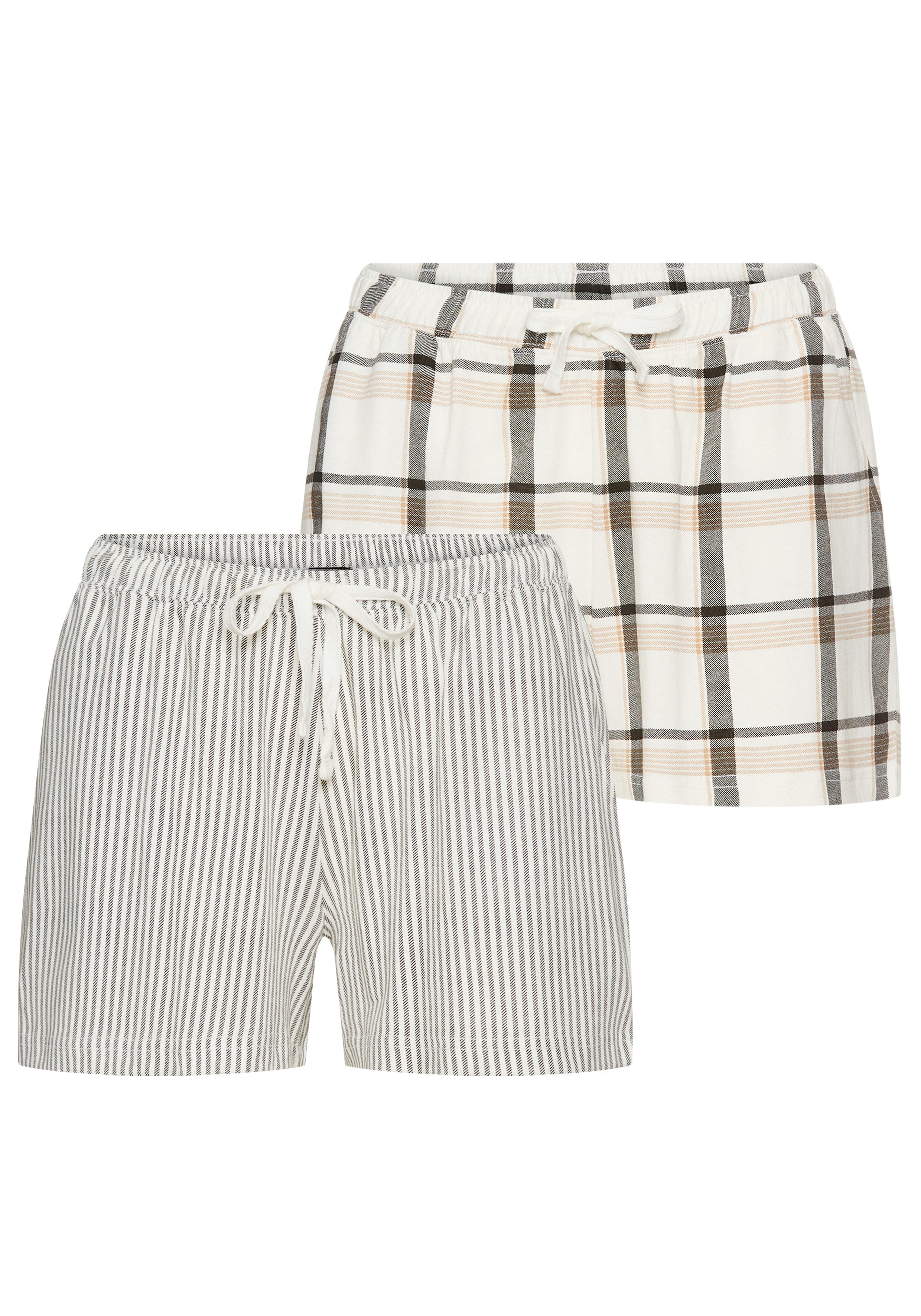Vivance Dreams Pyjamashorts (Packung, 2-tlg) mit Streifen oder Karos
