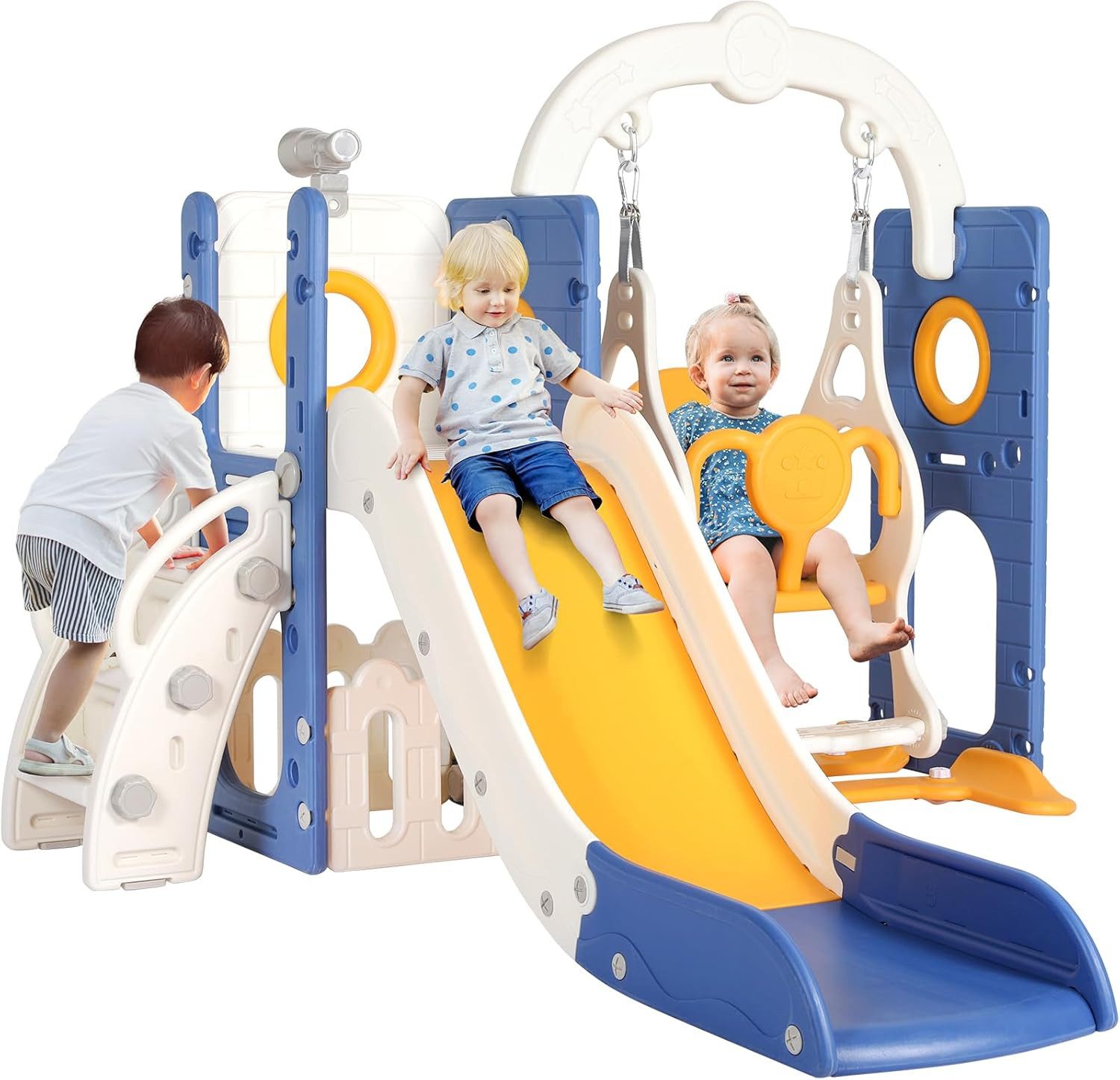 TLGREEN Rutsche 5-in-1 Kinderrutsche, mit Schaukel, günstig online kaufen