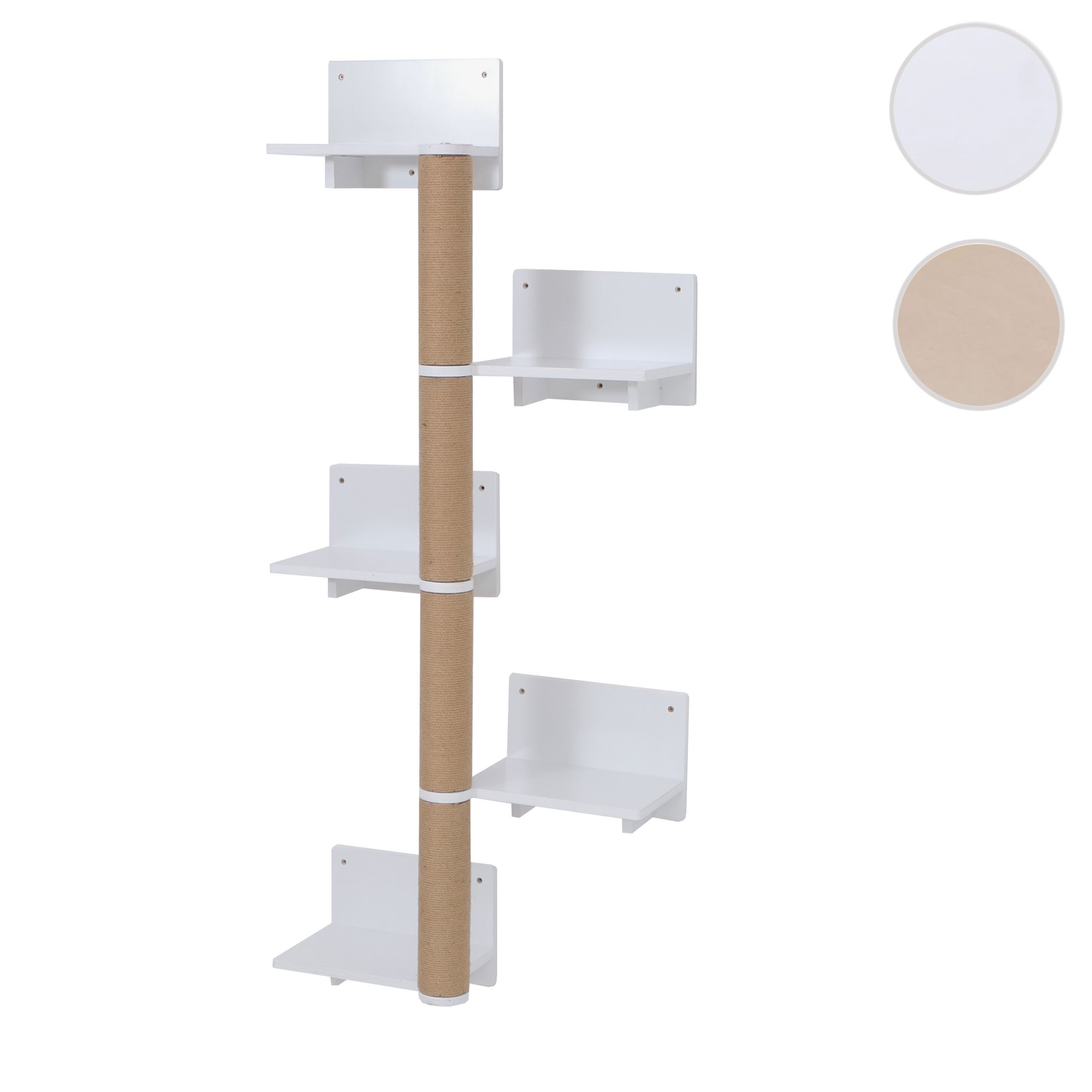 MCW Katzen-Wandregal MCW-Q58, Zeitloses Design, platzsparende Wandmontage, stabile Verarbeitung