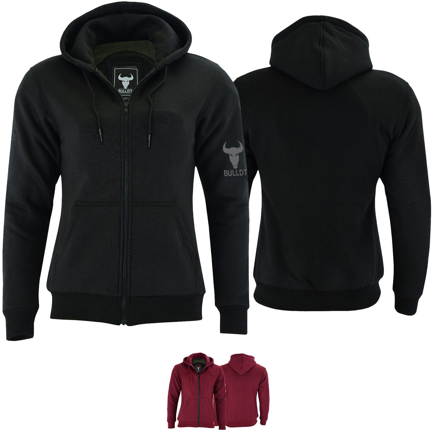 German Wear Motorradjacke BLD1300 Hoodie (Spar-Set, mit Protektoren) Damen Motorrad Hoodie komplette Beschichtung mit Aramidfasern