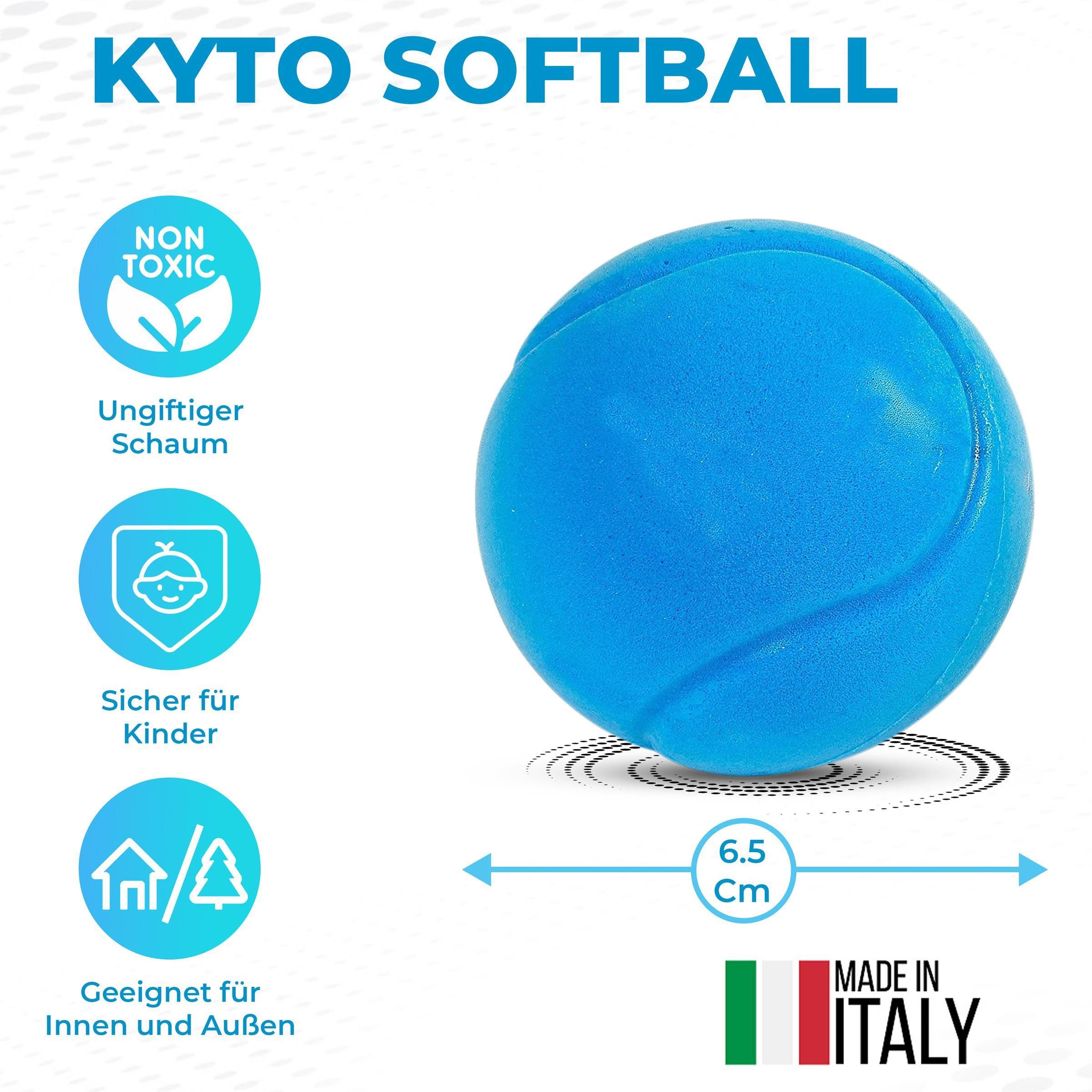 Kyto Softball Kyto Softbälle Softball 9 Stück 6,5 cm Blau Tennisbälle (9er Set)