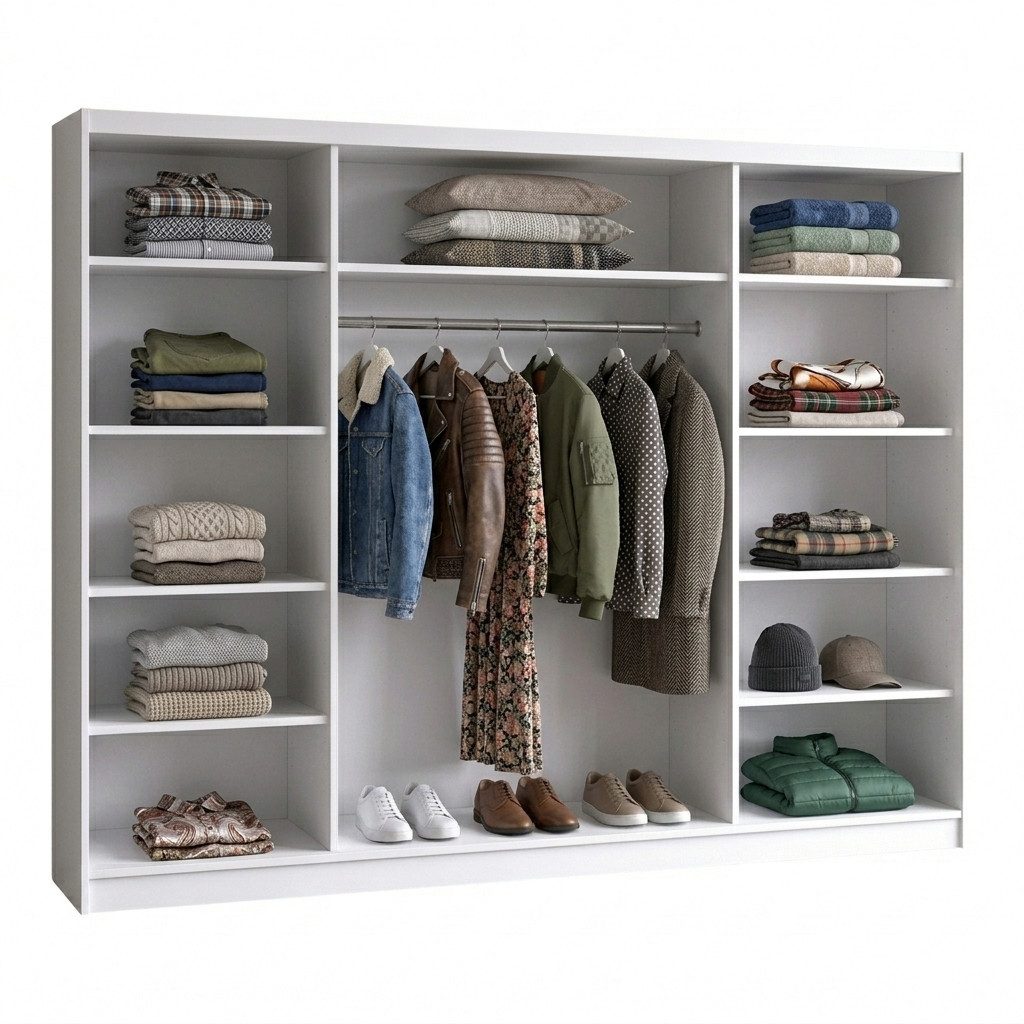 A&J MöbelLand GmbH Schiebetürenschrank BELANO – Moderner Kleiderschrank mit Schiebetüren (Die perfekte Kombination aus modernem Design, hoher Funktionalität und großzügigem Stauraum für Kleidung, Bettwäsche und Accessoires, erhältlich in verschiedenen Farben und Innenaufteilungen., Breite: 200 cm, Höhe: 215 cm, Tiefe: 59,5 cm) TOP ANGEBOT! Moderner Schwebetürenschrank.