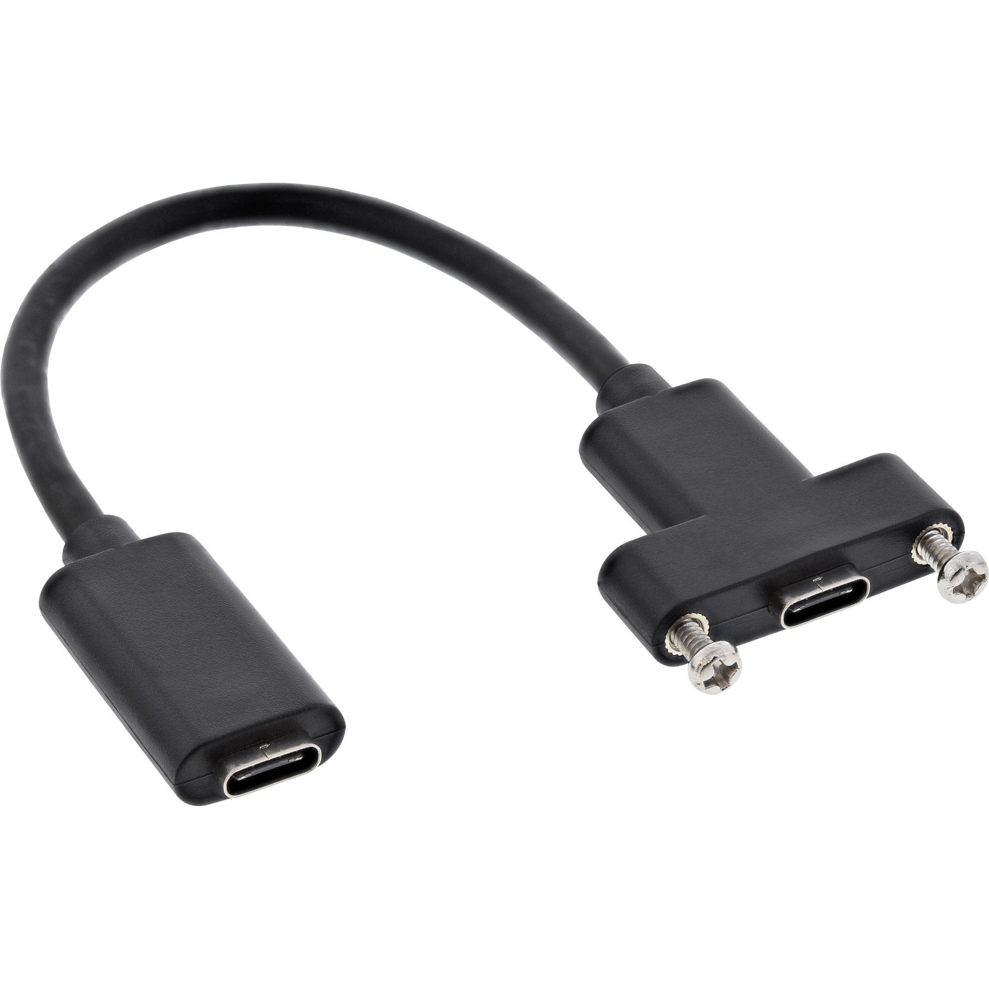 InLine® USB 3.2 Gen.2 Adapterkabel, Buchse C auf Einbaubuchse C, 0,20m USB-Adapter