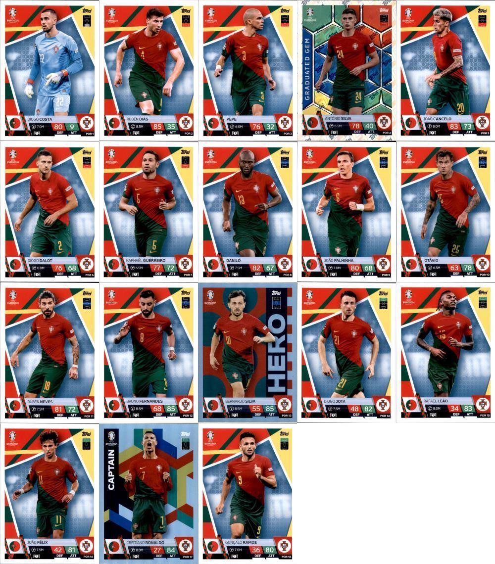 Topps Sammelkarte Match Attax UEFA EURO 2024 Germany - Mannschaftspaket - Portugal