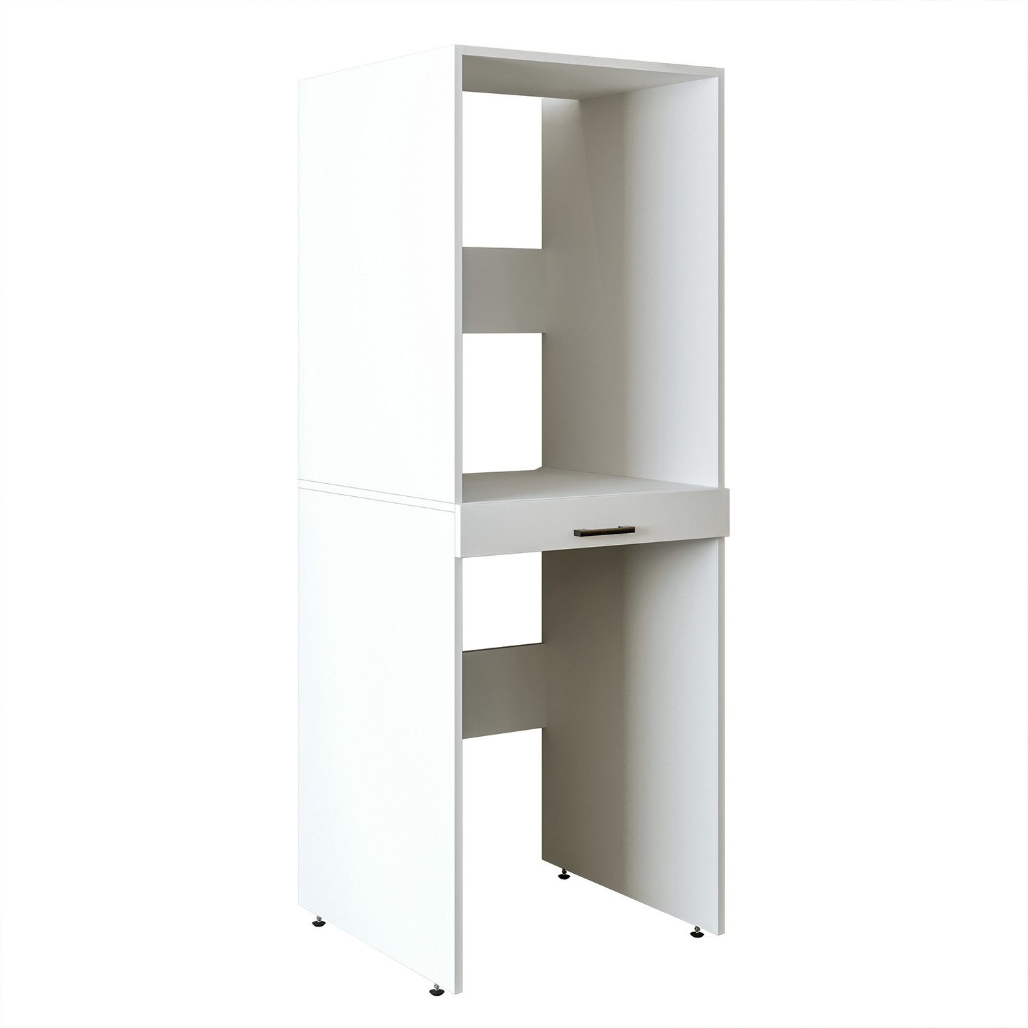 Roomart Waschmaschinenumbauschrank Waschplatz für Waschmaschine & Trockner mit Ausziehbrett & Hochschrank (Waschmaschinenschrank für Trockner und Waschmaschine Überbauschrank)