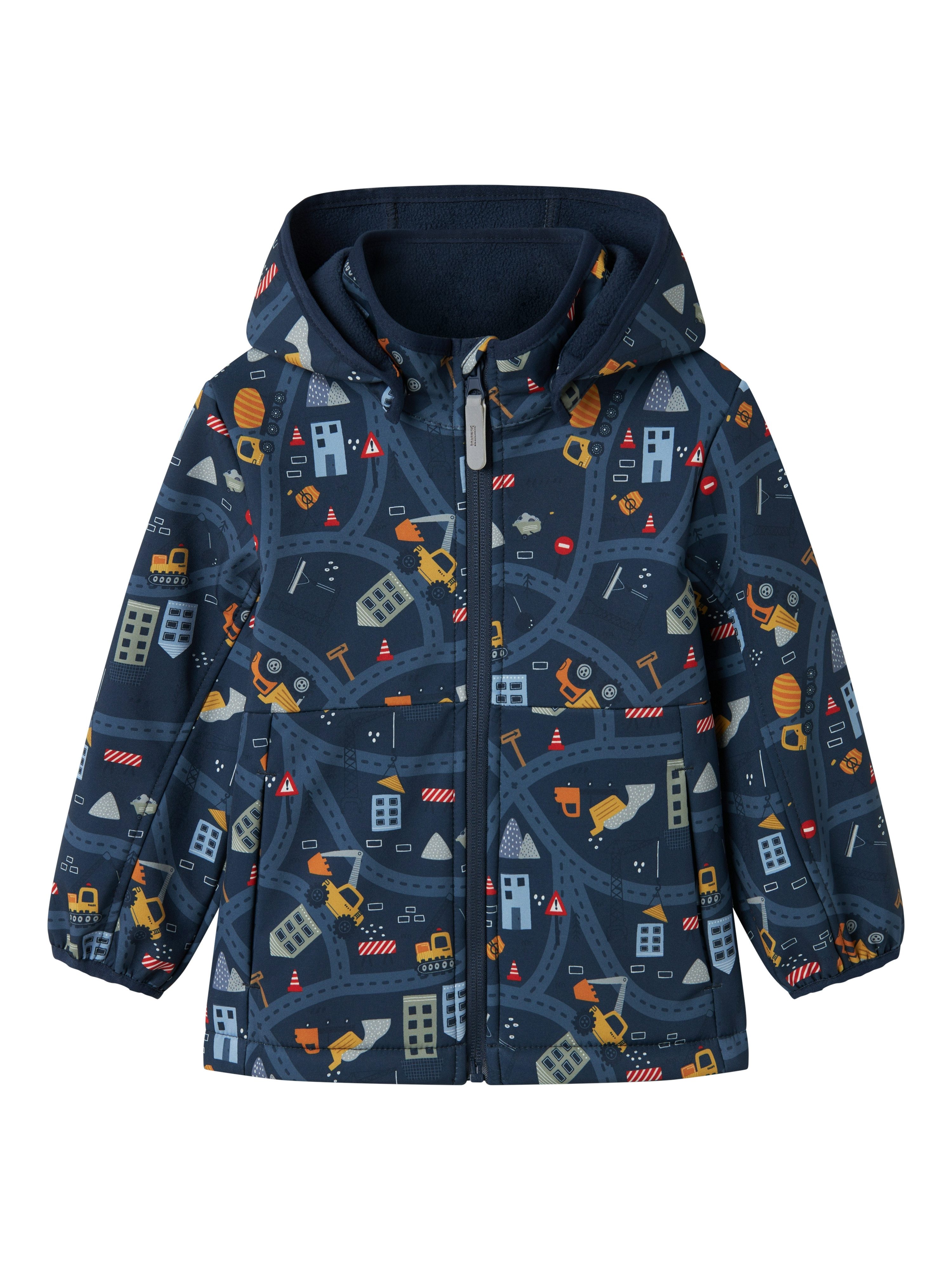 Name It Softshelljacke NMMMALTA05 SOFTSHELL JACKET AOP FO Materialmix, wasserdicht, winddicht, atmungsaktiv