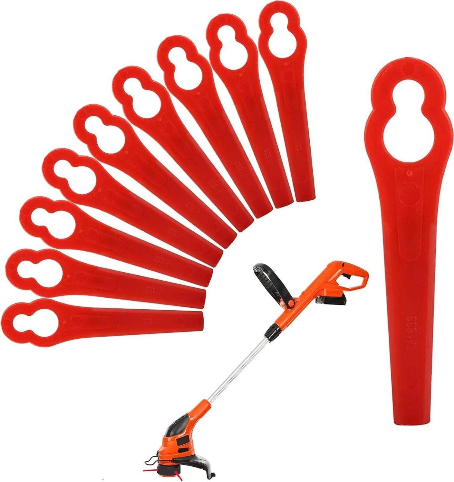 FELIXLEO Rasenmähermesser 100 Stücke Ersatzmesser Set Rasentrimmer Messer Kunststoff (1-St)