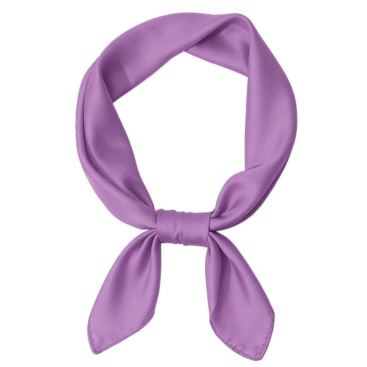 LuxusKollektion Bandana Kopftuch Damen Lila 70x70cm, (1-St)
