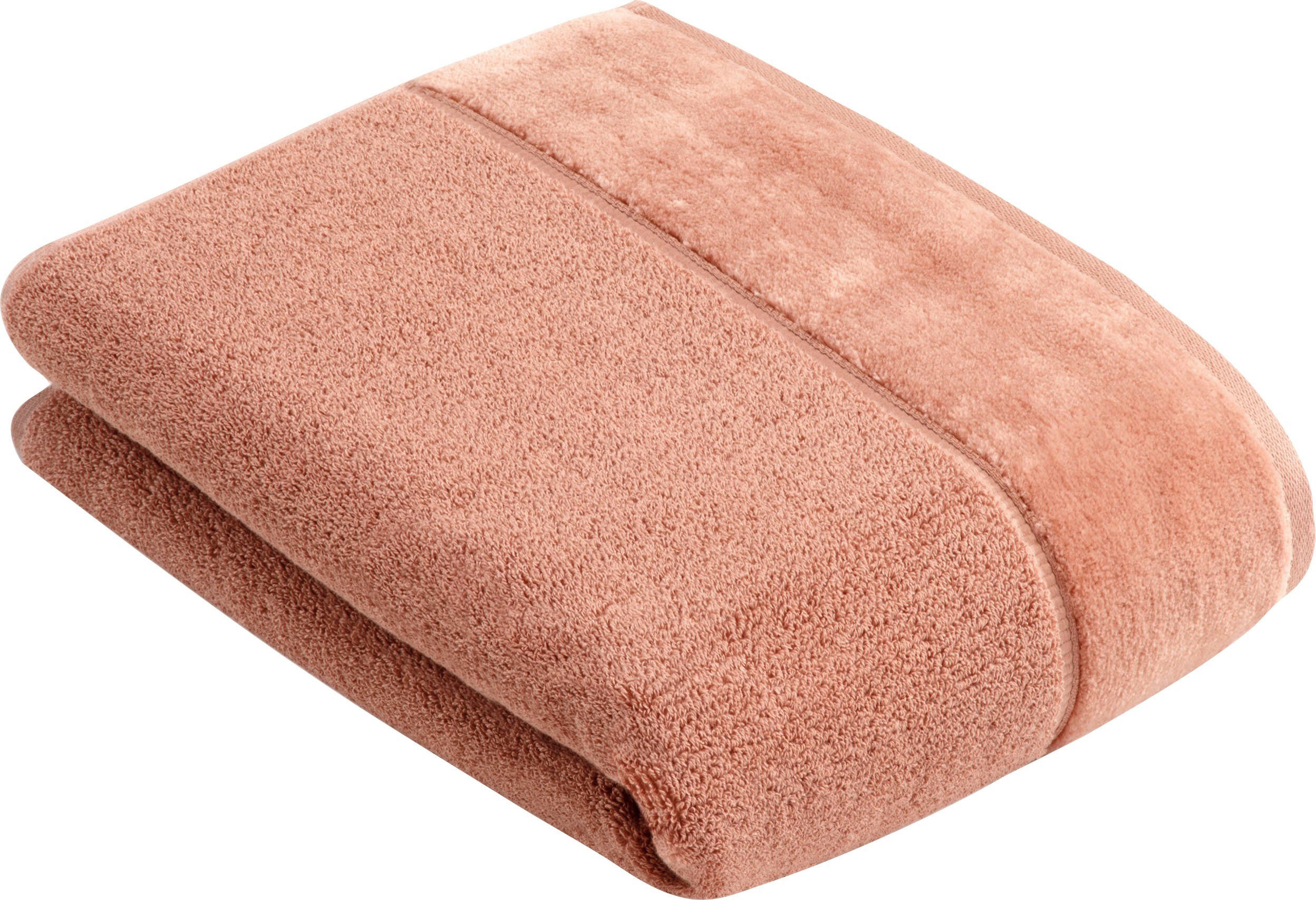Vossen Badetuch Pure, Frottier (1-St), Baumwolle & VEGAN, mit eleganter Veloursbordüre