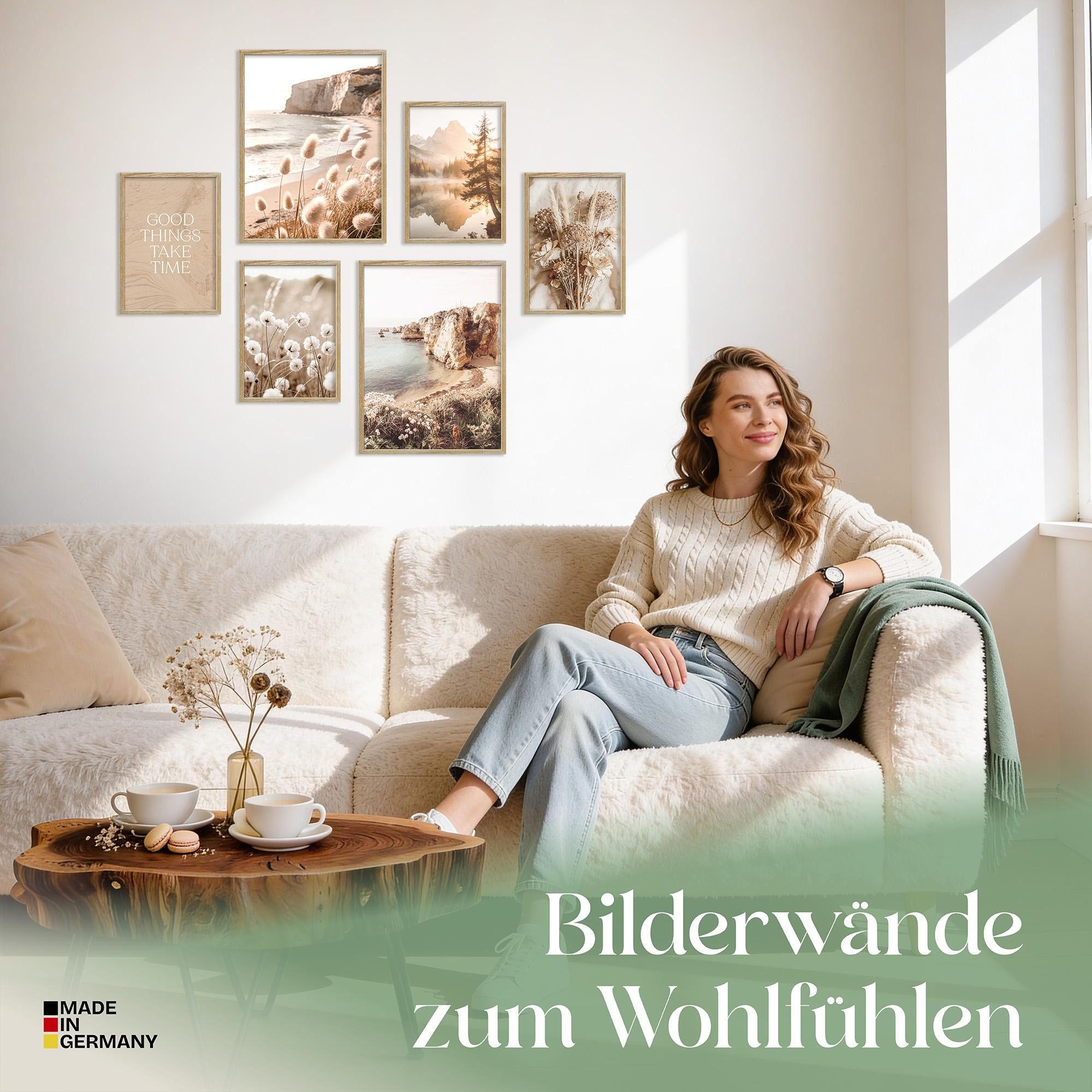 ARTFAVES Bilder-Collage Poster Set Boho Summer I mehrteilige Bilderwand I Wandbilder Sommer, (Wandbilder modern, 6 St) – Bild 2 von 5