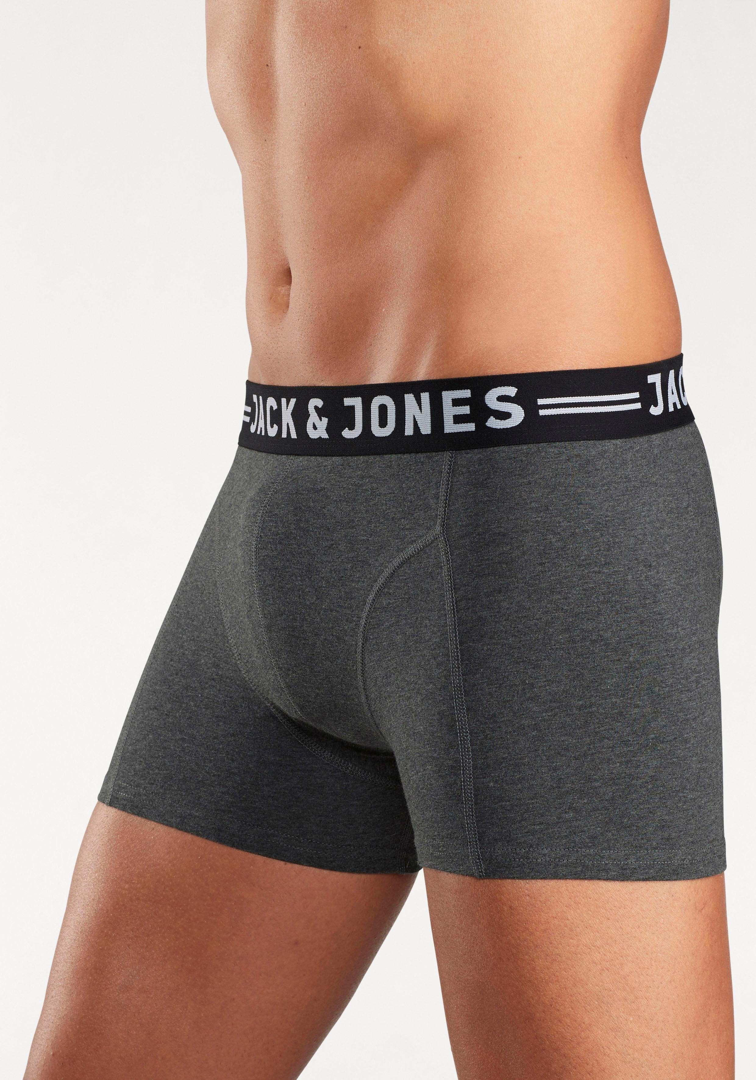 (Packung, Lichfield Jack Jones mit & Trunks JAC 3-St) kontrastfarbigem BURGUNDY Boxer Bund