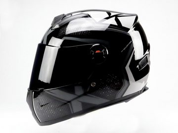 BNO Motorradhelm BNO Integral-2 Integralhelm mit integrierte Sonnenvisier, sehr leicht, Integralhelm, mit Sonnenbrille, volle ECE-Prüfung