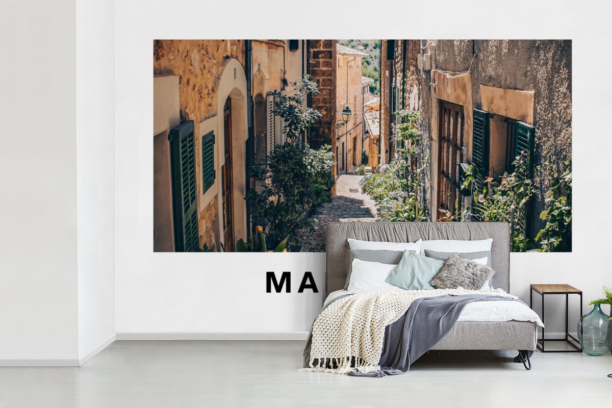 Spanien für Kinderzimmer, Matt, Wohnzimmer, Schlafzimmer, Pflanzen, - Mallorca St), Fototapete - bedruckt, MuchoWow Vinyl Tapete Wallpaper (6