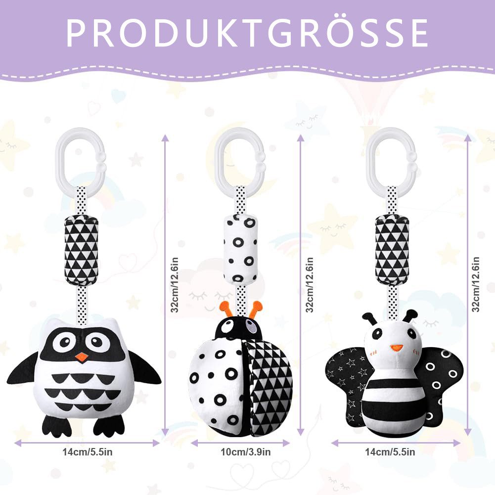 FOUORTUNATE-BEE Kinderwagenkette Kinderwagen Spielzeug, 3Pcs hängendes günstig online kaufen