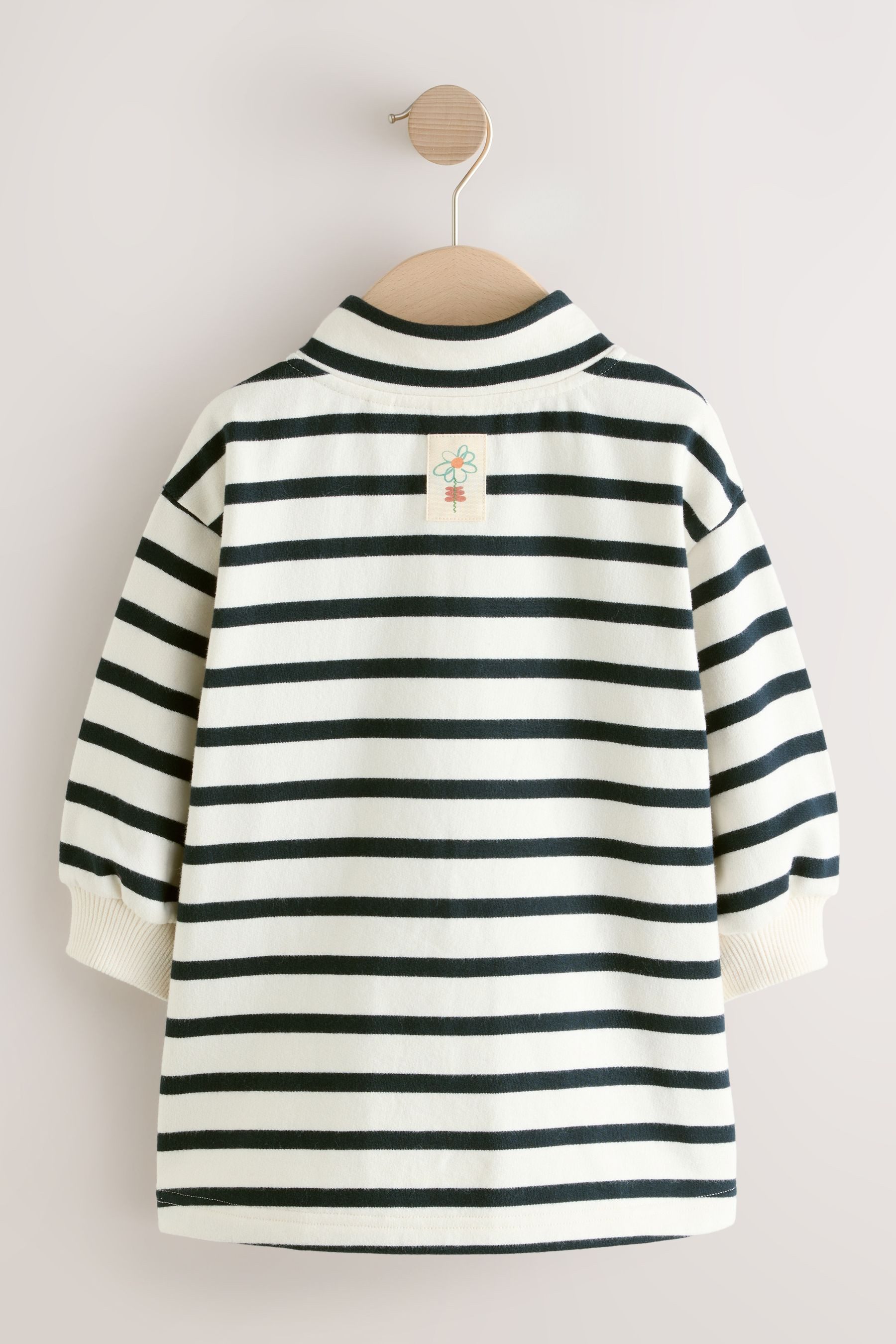 Next Jerseykleid Sweatshirtkleid mit viertellangem Reißverschluss (1-tlg)