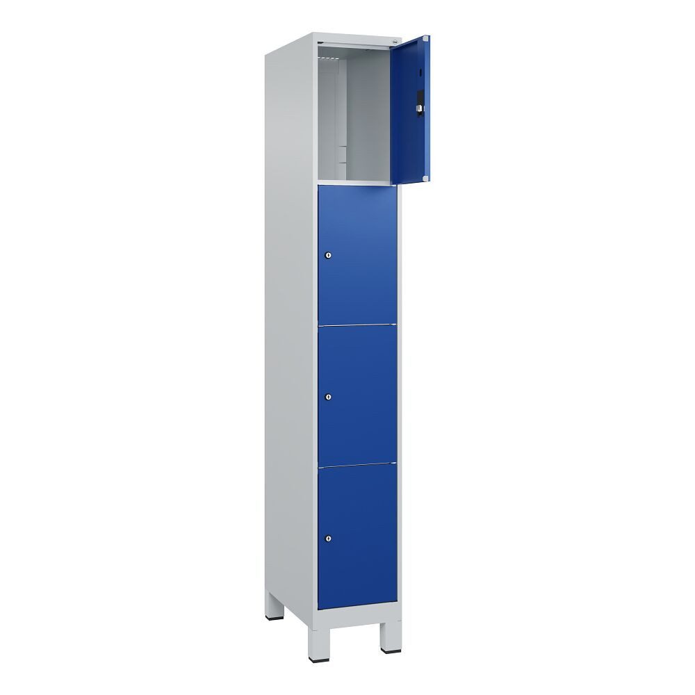C+P Garderobenschrank Fächerschrank Classic Plus, 4 Fächer übereinander, Abteilbreite 30 ... Für Schule, Verein und Fitness-Studios