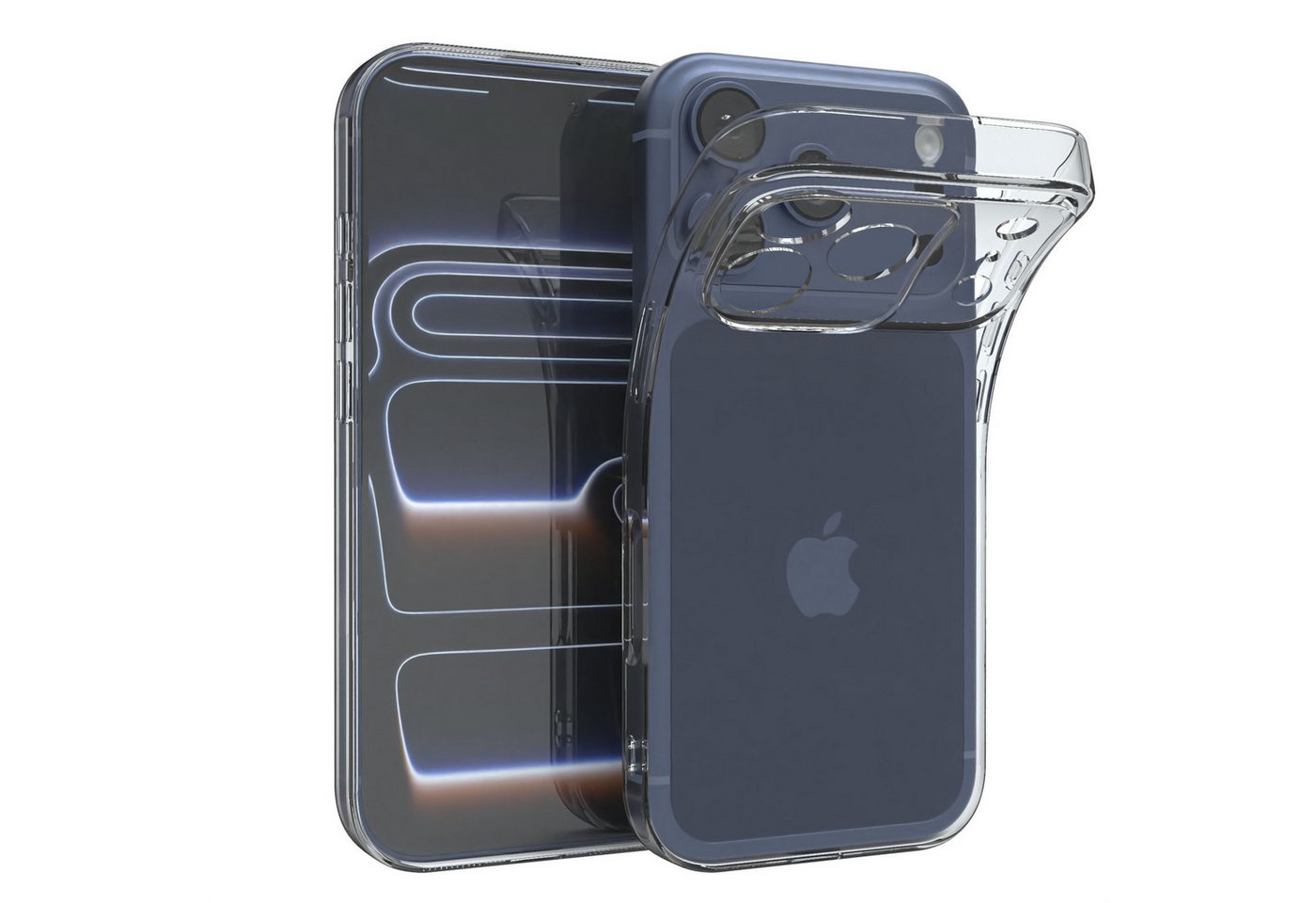 EAZY CASE Handyhülle Slimcover Clear für Apple iPhone 17 Serie 6,3 Zoll, durchsichtige Hülle für Apple iPhone 17 Pro Silikon Case Transparent
