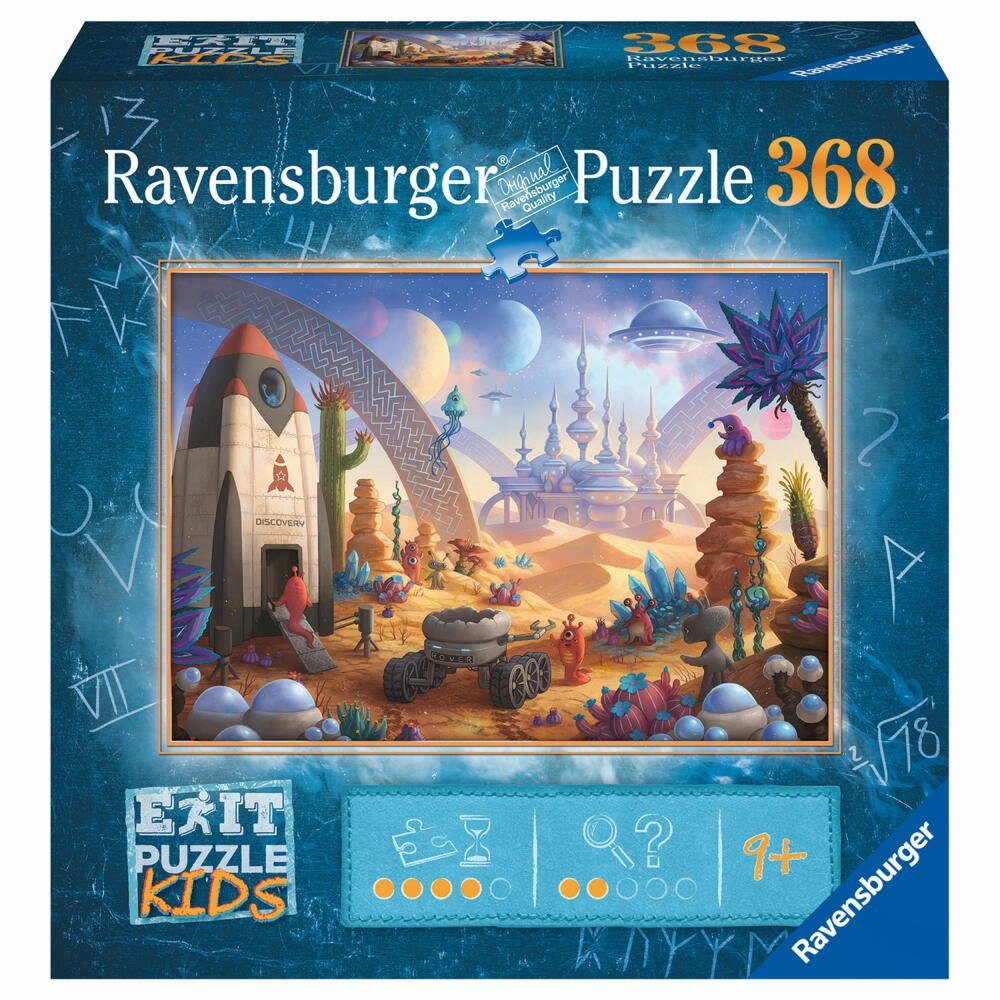 Ravensburger Puzzle Exit Die Weltraummission 368 Teile, Puzzleteile