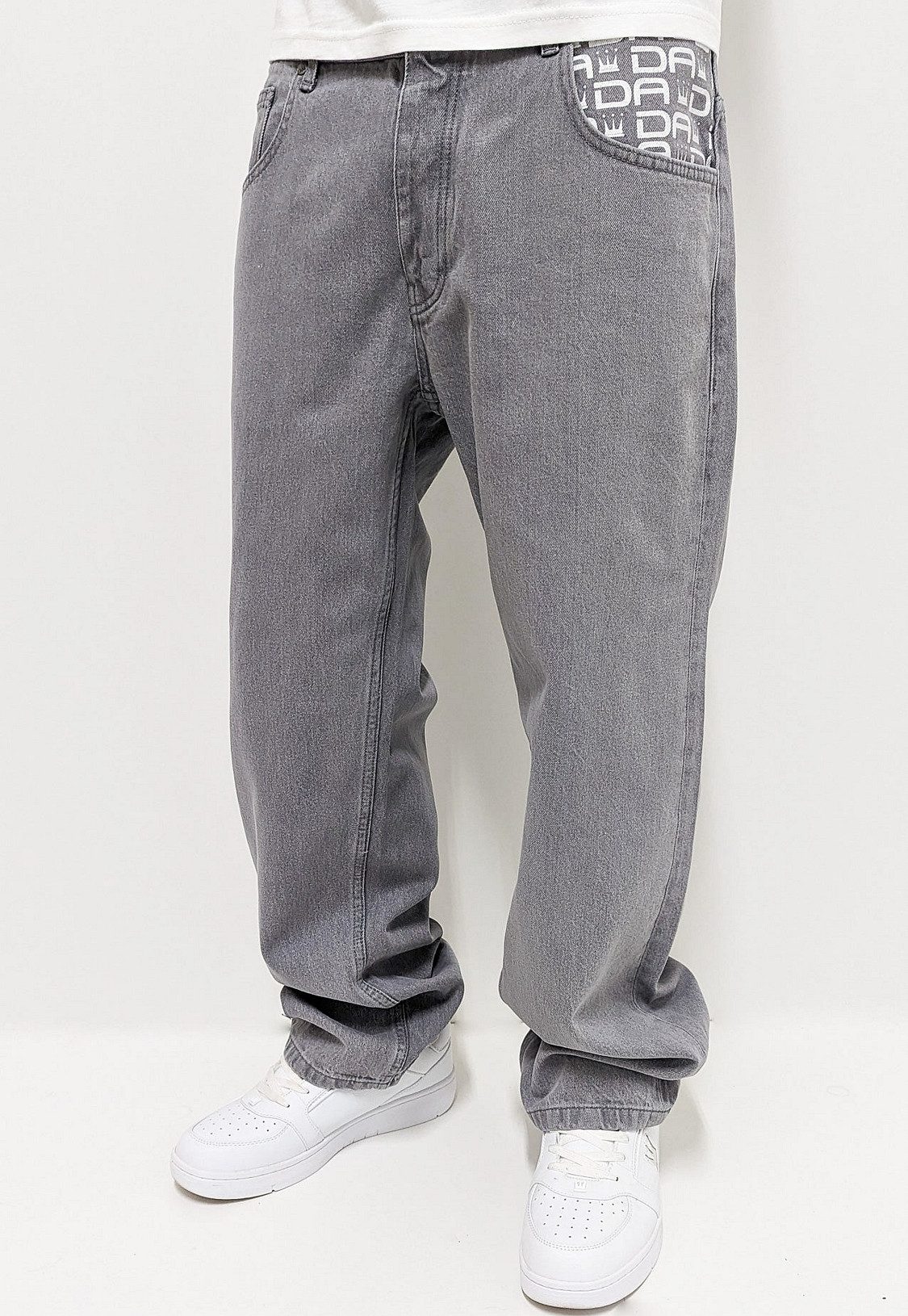 DADA Supreme Regular-fit-Jeans Bequem mit Logodruck Denim Minimal Baggy Pan günstig online kaufen