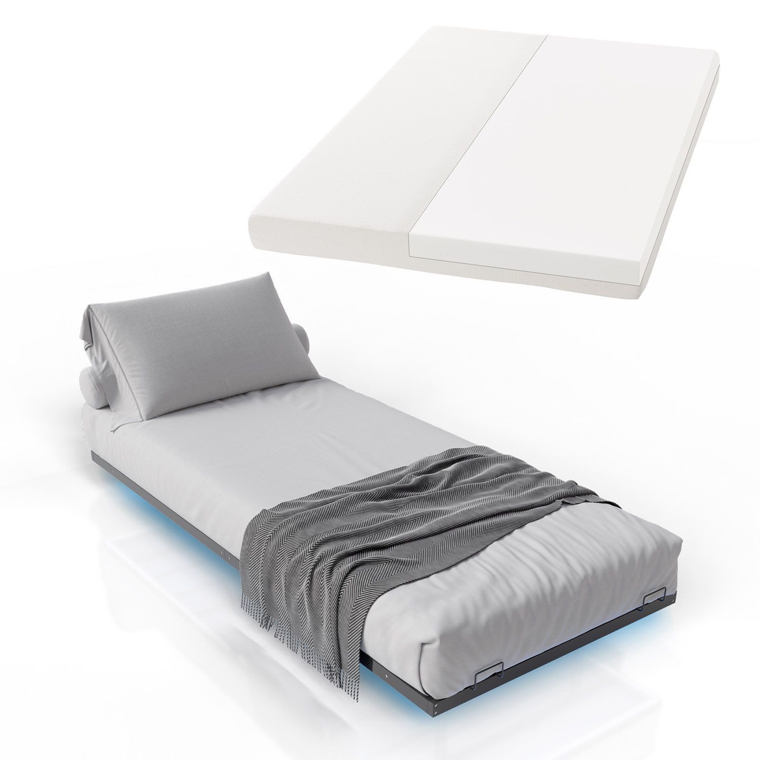 Juskys Metallbett Palamos, 90x200 cm mit günstig online kaufen