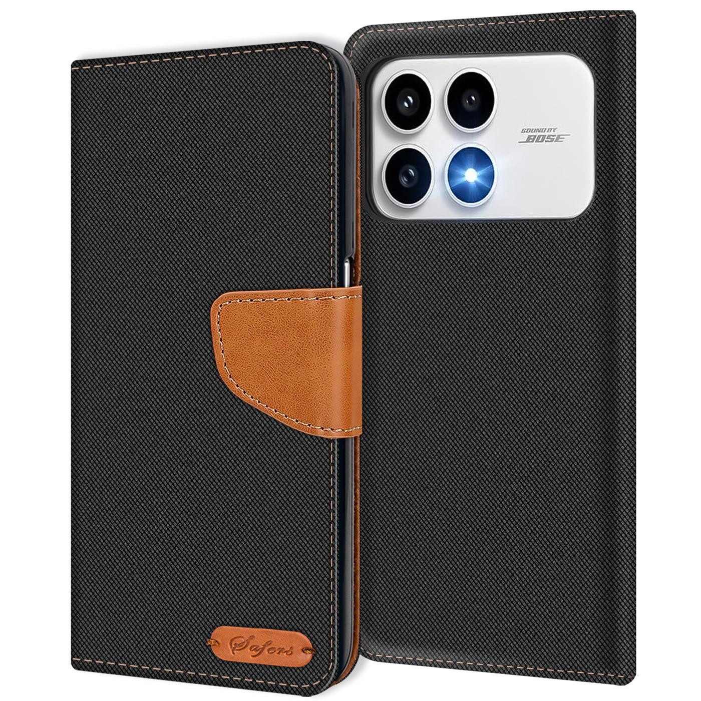 CoolGadget Handyhülle Denim Schutzhülle Flip Case für Xiaomi Poco F8 Pro 6,59 Zoll, Book Cover Handy Tasche Hülle für Poco F8 Pro Klapphülle