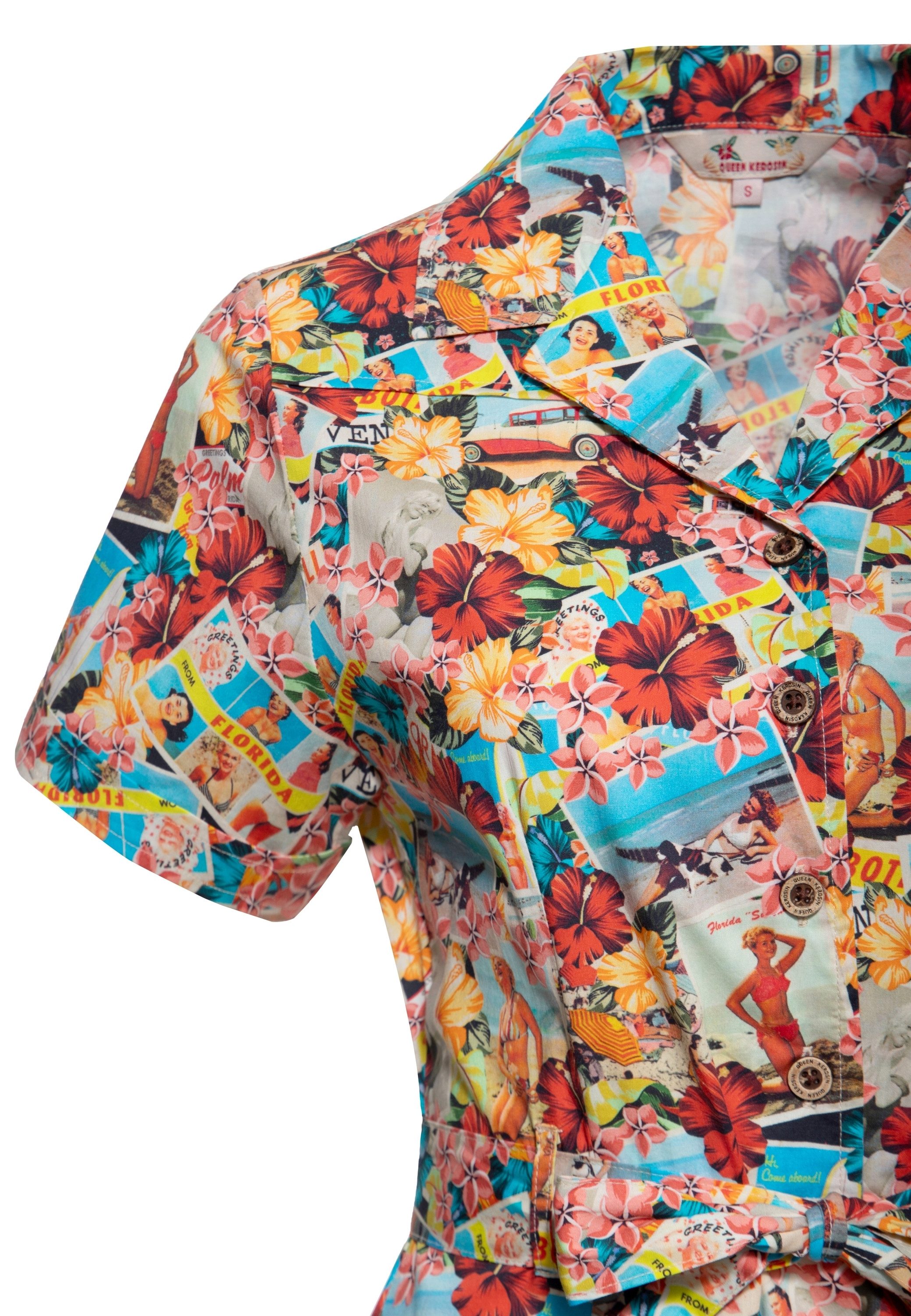 QueenKerosin Sommerkleid Beaches (1-tlg) im 50s-Style