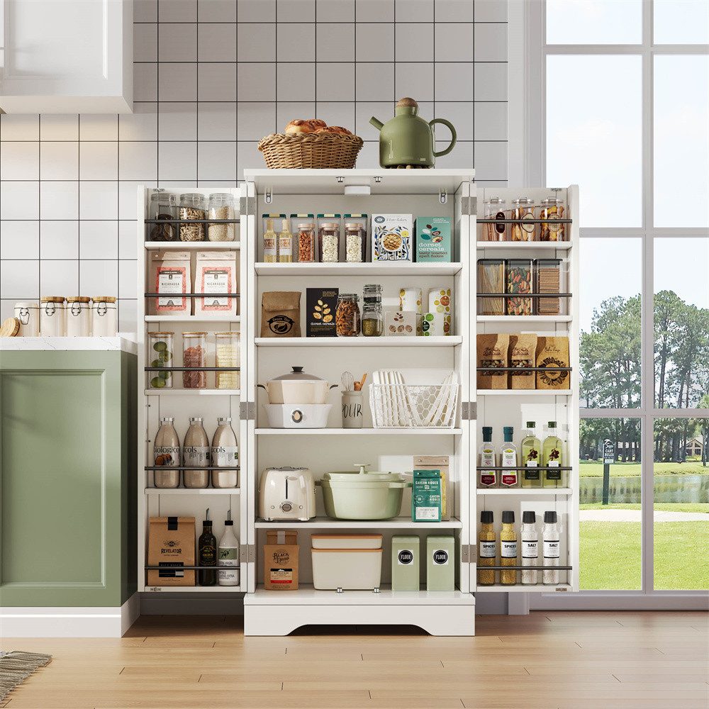 OKWISH Sideboard Modernes Küchenschrank (mit LED-Sensorlicht günstig online kaufen