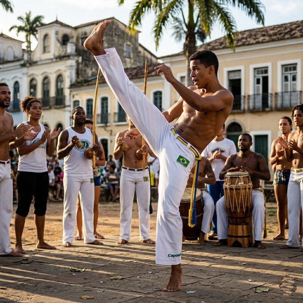 BAY-Sports Sporthose Capoeira Hose Kampfsport Capoeirahose Brasilien (1-tlg) Yoga Jogging Pilates Tai Chi Kinder und Erwachsene