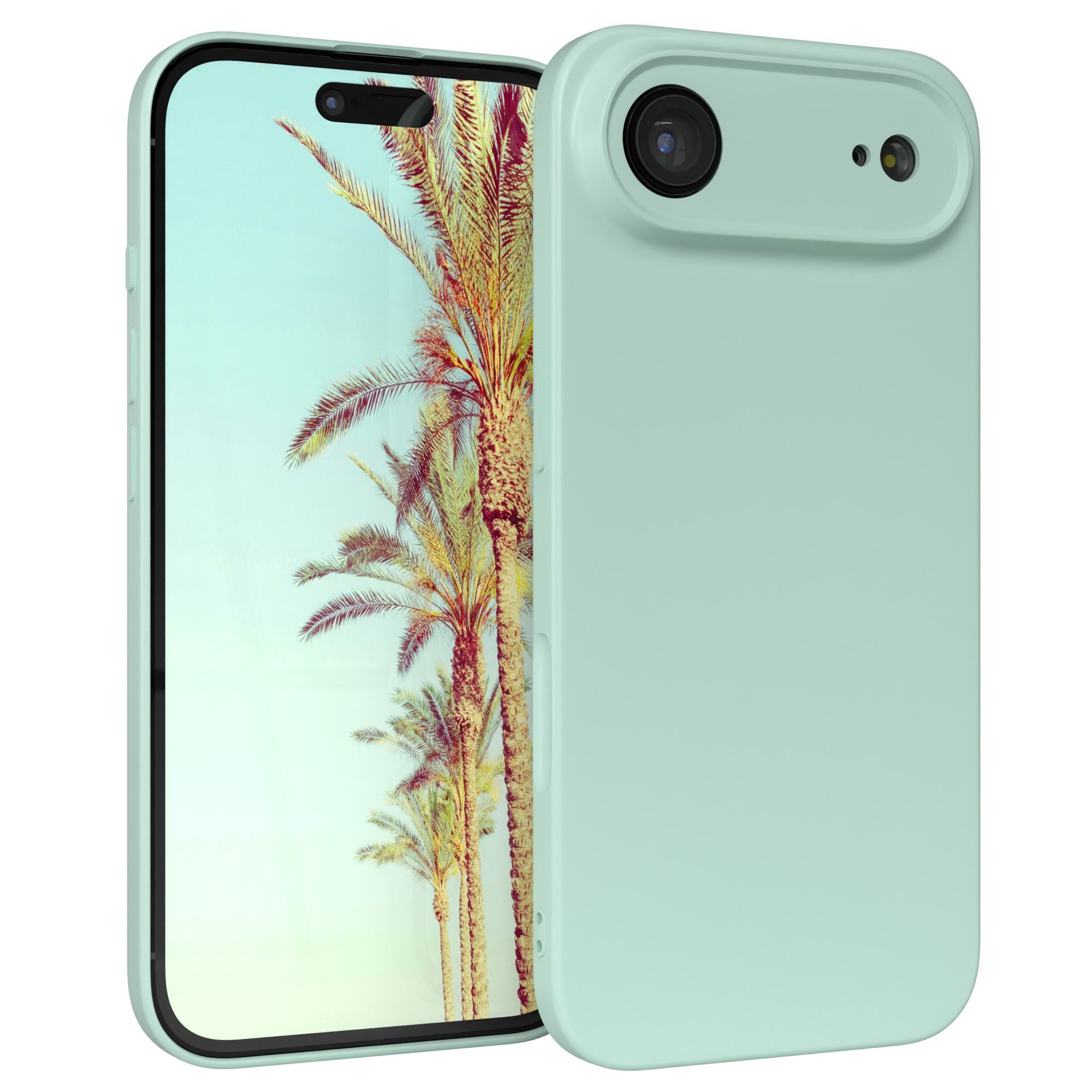EAZY CASE Handyhülle für Apple iPhone Air Hülle Silikon 6,5 Zoll, Hülle Silikon kratzfest Smart Slimcover Bumper Case Etui Mint Grün