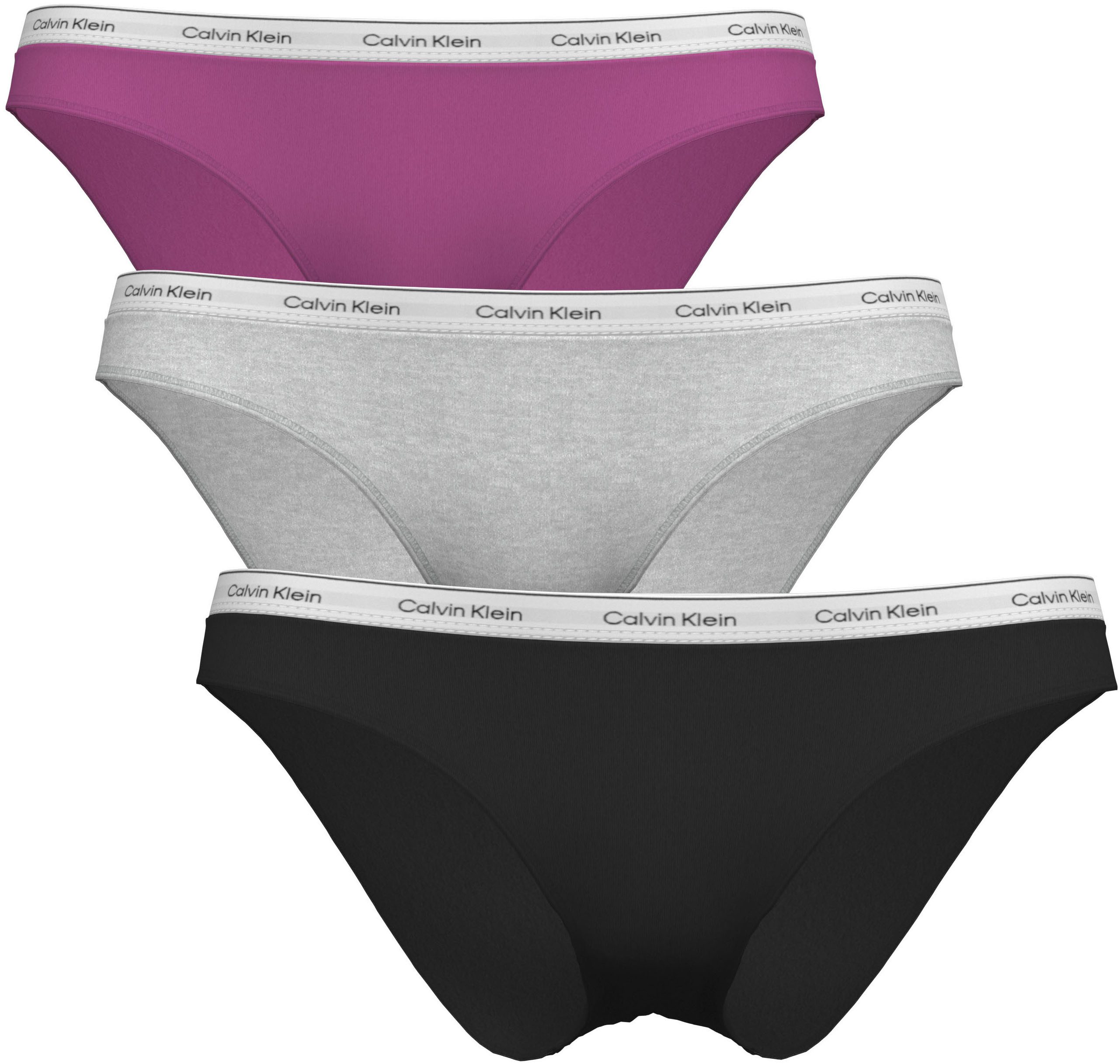 Calvin Klein Underwear Bikinislip BIKINI 3PK (Packung, 3er-Pack) Körpernahe Passform mit elastischem Bund