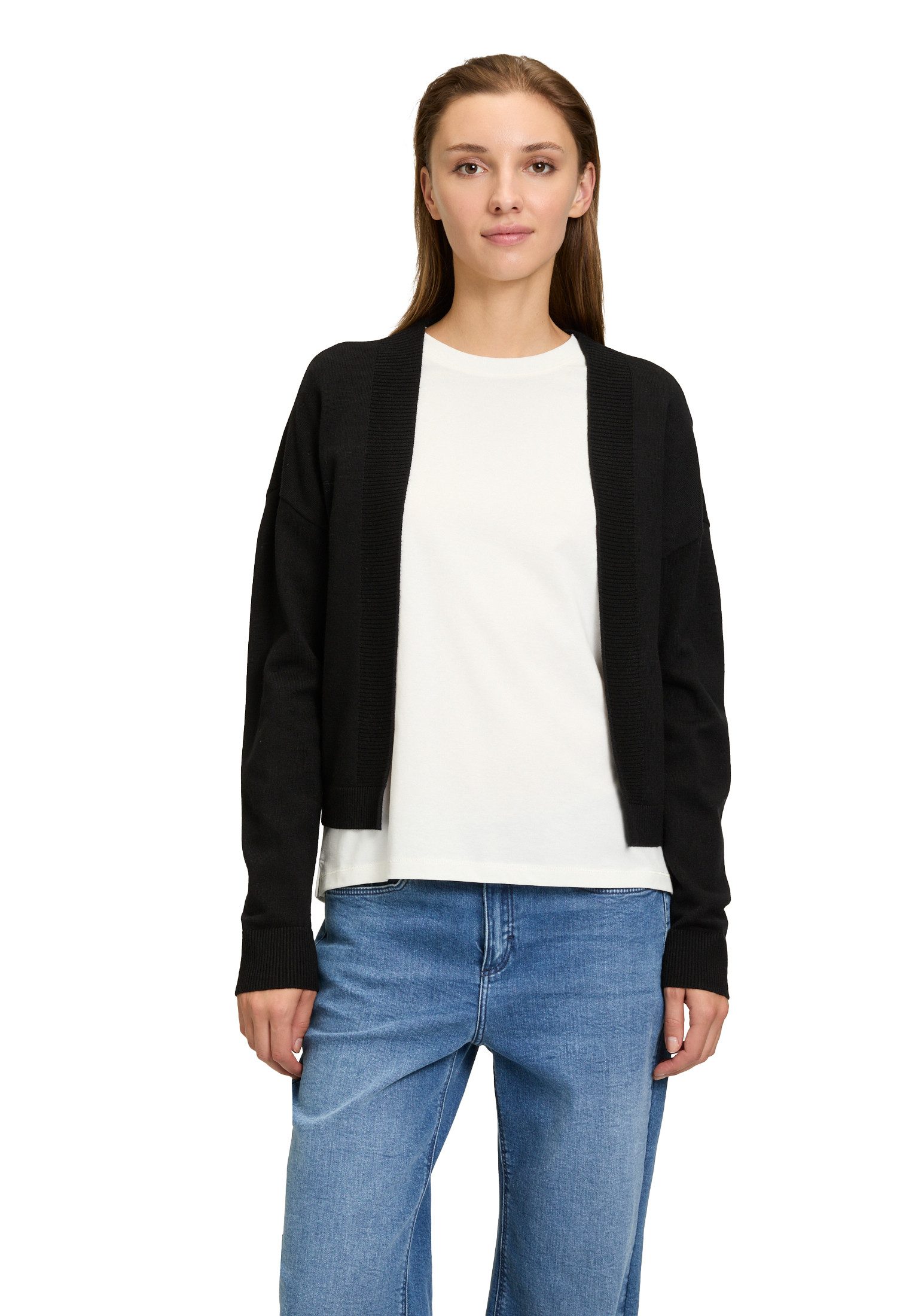 Cartoon Strickjacke Cartoon Basic-Strickjacke mit Rippbündchen günstig online kaufen