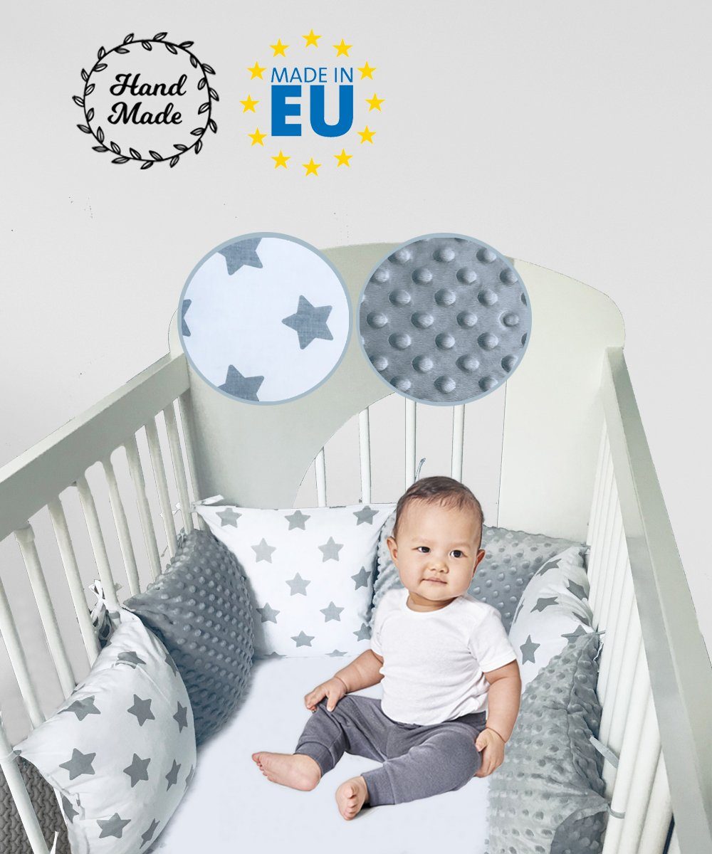 Neu Gitterbett Nestchen für Kinderzimmer Baby Bettwäsche Set Bunte Designs 