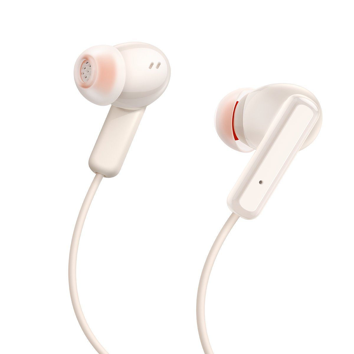 Bluetooth der creme, 5.2, Baseus U2 Dauer Musikwiedergabe: 5.2 In-Ear-Kopfhörer 15 Wireless Baseus Stunden) Earphones Bowie Bluetooth In-Ear-Kopfhörer, etwa (Bluetooth, Neckband Creamy-white Technologie, TWS,