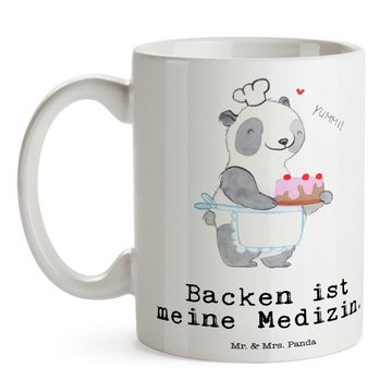 Mr. & Mrs. Panda Tasse Panda Backen - Weiß - Geschenk, Danke, Auszeichnung, Tasse, Kuchen ba, Keramik, Brillante Bedruckung