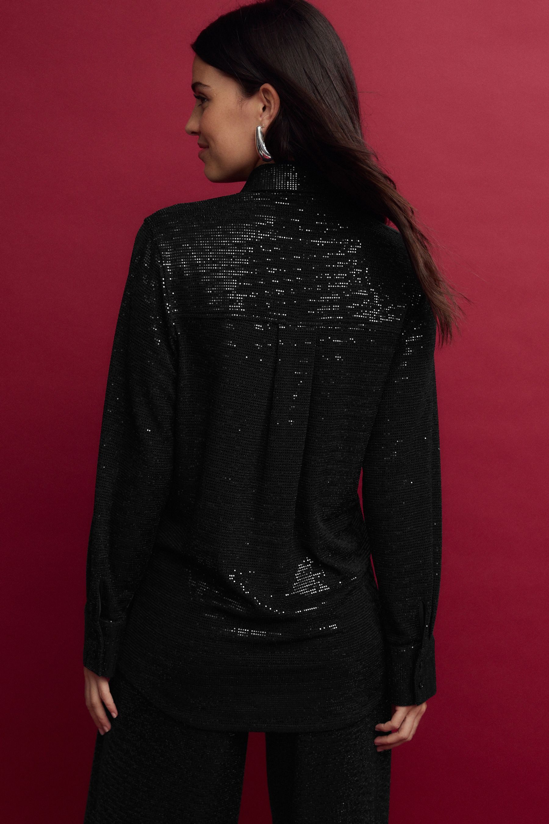 Next Langarmbluse Verzierte Bluse mit Pailletten günstig online kaufen