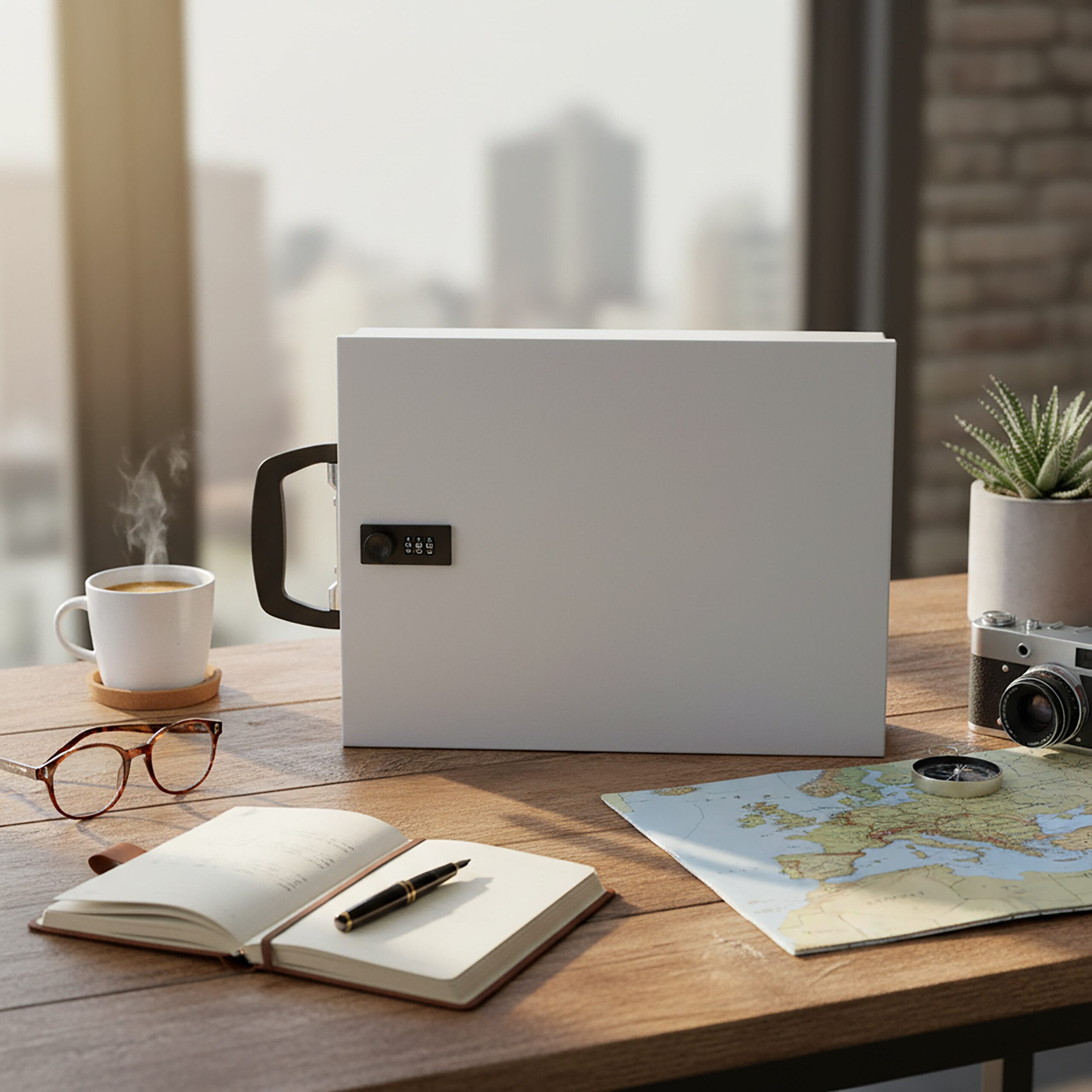 relaxdays Dokumententasche Dokumentenkassette DIN A4, Hellgrau günstig online kaufen