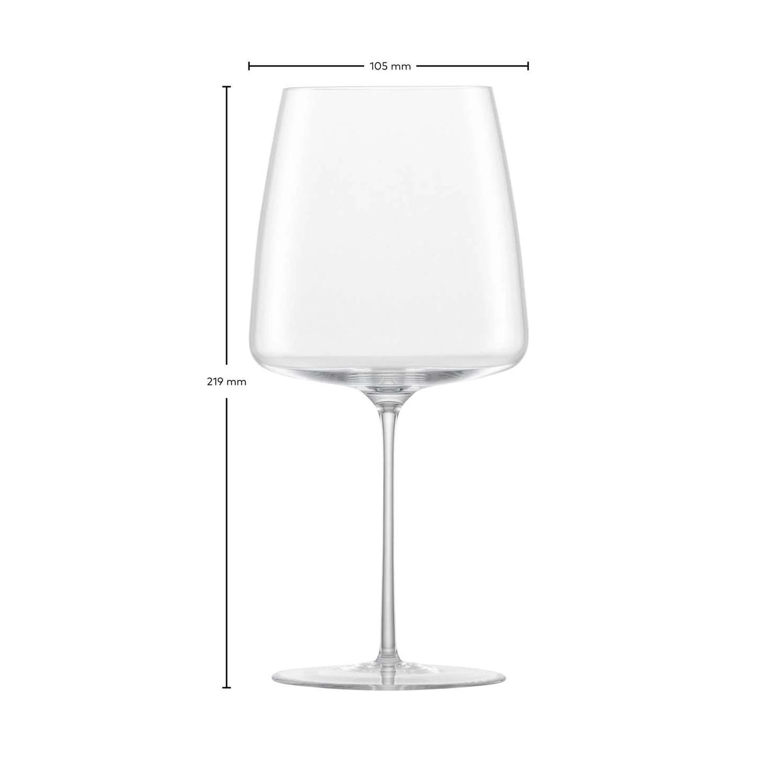 Zwiesel Glas Weinglas Simplify Rotweingläser samtig & üppig 740 ml, 2-tlg., Glas