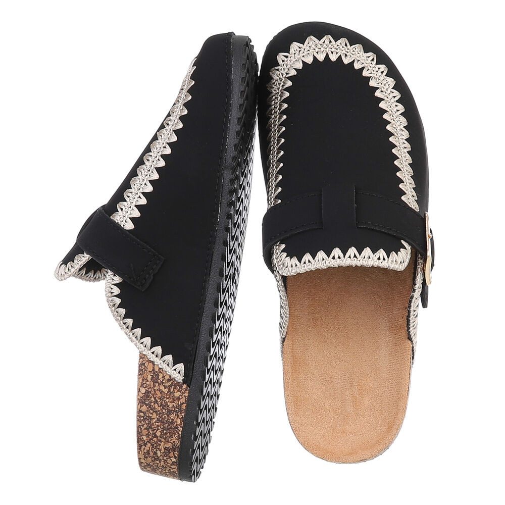 Ital-Design Damen Mules Freizeit Pantolette (88930346) Flach Pantoletten in günstig online kaufen