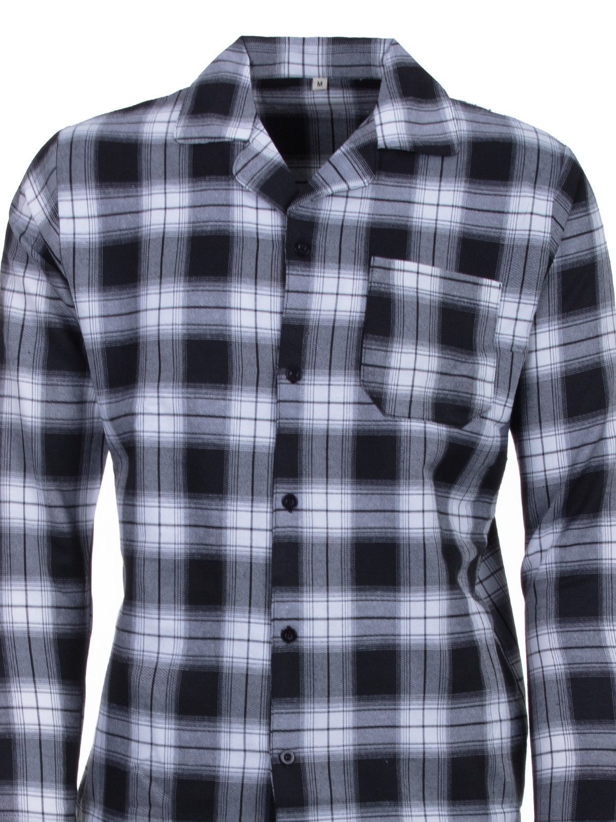 Henry Terre Schlafanzug Pyjama Set Langarm - kariert