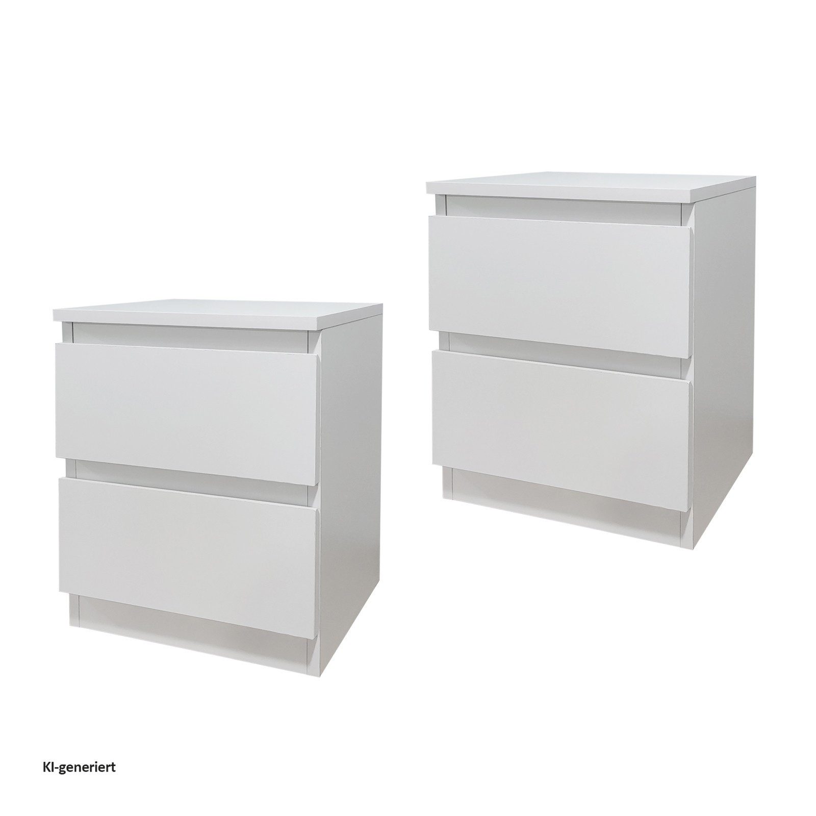 HTI-Living Nachtkommode Nachtkommode 2er Set Weiß (Set, 2 St., 2 Nachtkommoden), Nachtschrank Nachttisch