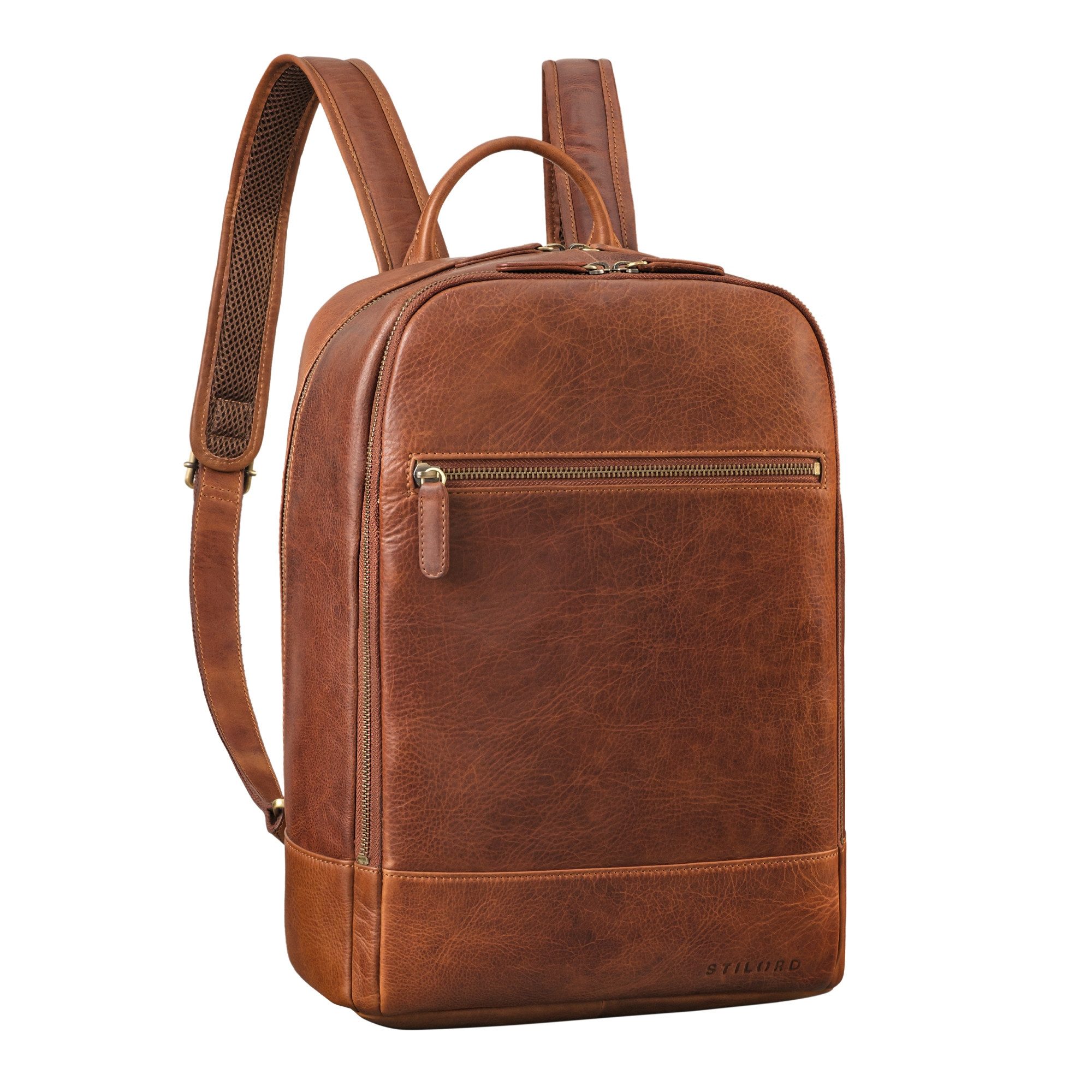 STILORD Notebook-Rucksack "Willis" Großer Tagesrucksack für Damen und Herren Echtleder