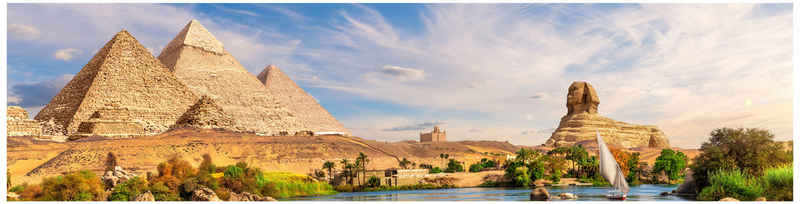 wandmotiv24 Fototapete Pyramiden, Sphinx, Gizey, glatt, Wandtapete, Motivtapete, matt, Vliestapete, selbstklebend