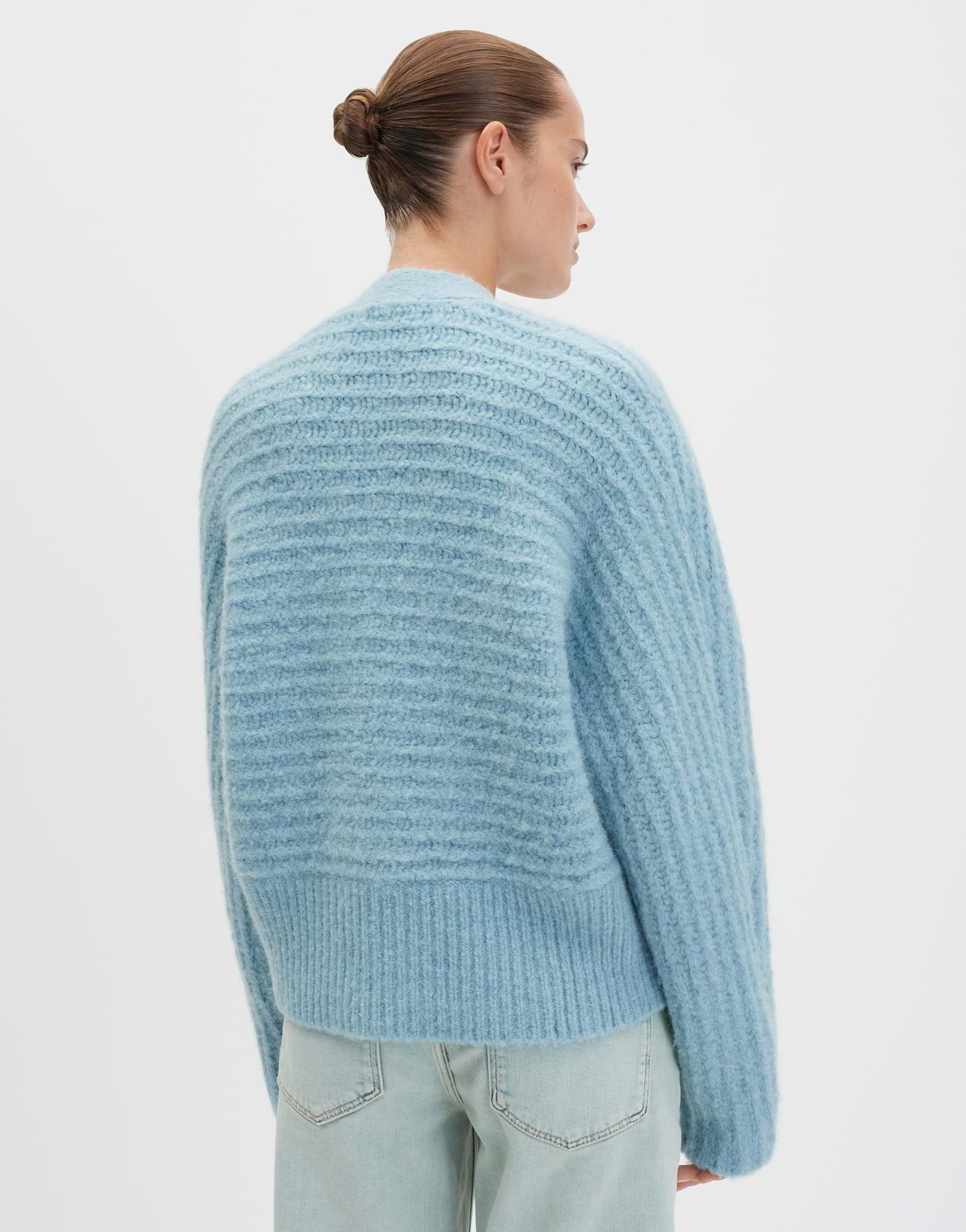 someday Cardigan TAMAIA Regular mit Querrippe Strickcardigan mit Querrippe, V-Ausschnitt und lockerer Passform