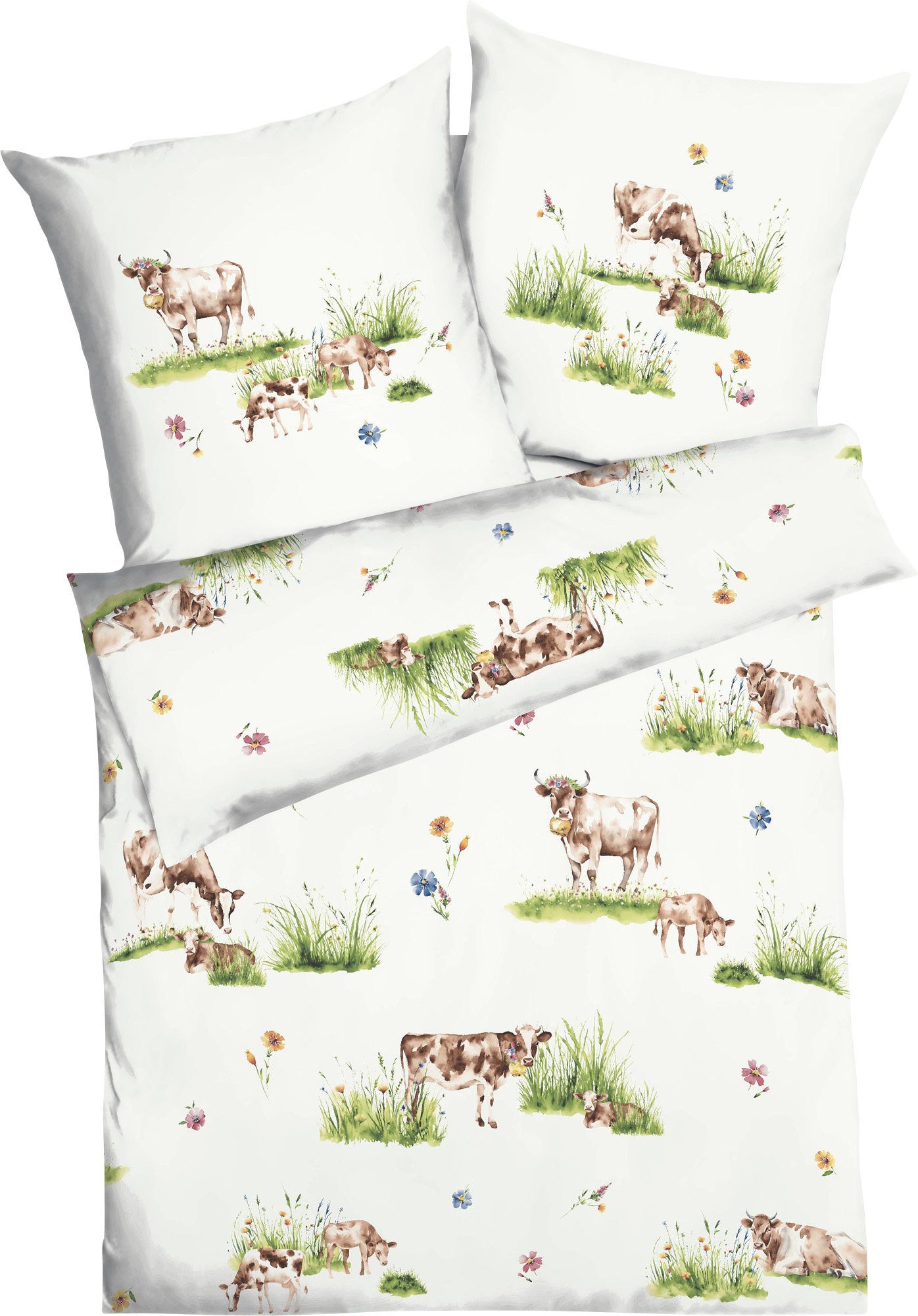 Kaeppel Bettwäsche Bettwäsche "Almauftrieb", Mako-Satin, 2 günstig online kaufen